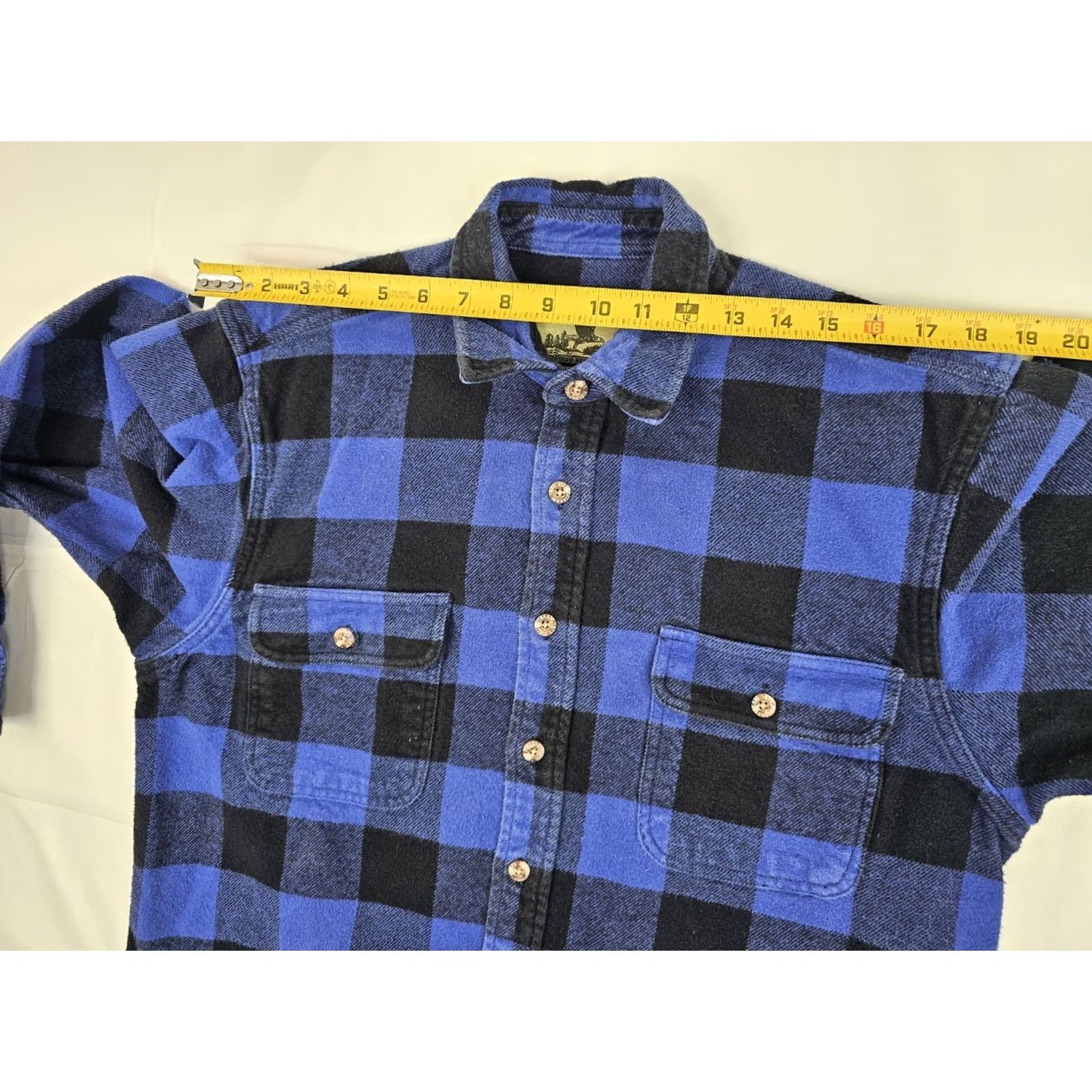Vintage VINTAGE Field & Stream Heavy Flannel Shirt Men M Blue Plaid Button-Up Night? Size US M / EU 48-50 / 2 - 5 Thumbnail