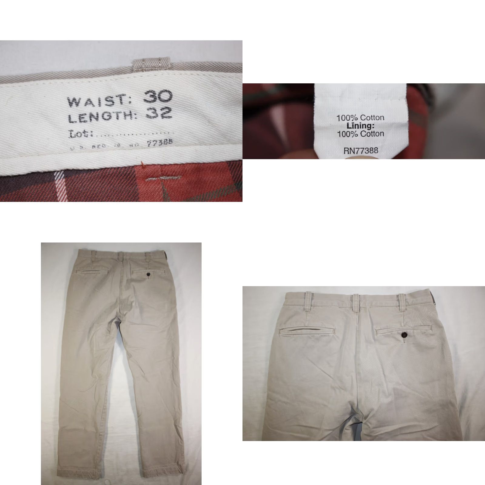 J.Crew J. Crew Pants Men’s 30x31 Flannel Lined Barracks Pant Chino Cotton Beige Size US 30 / EU 46 - 8 Thumbnail