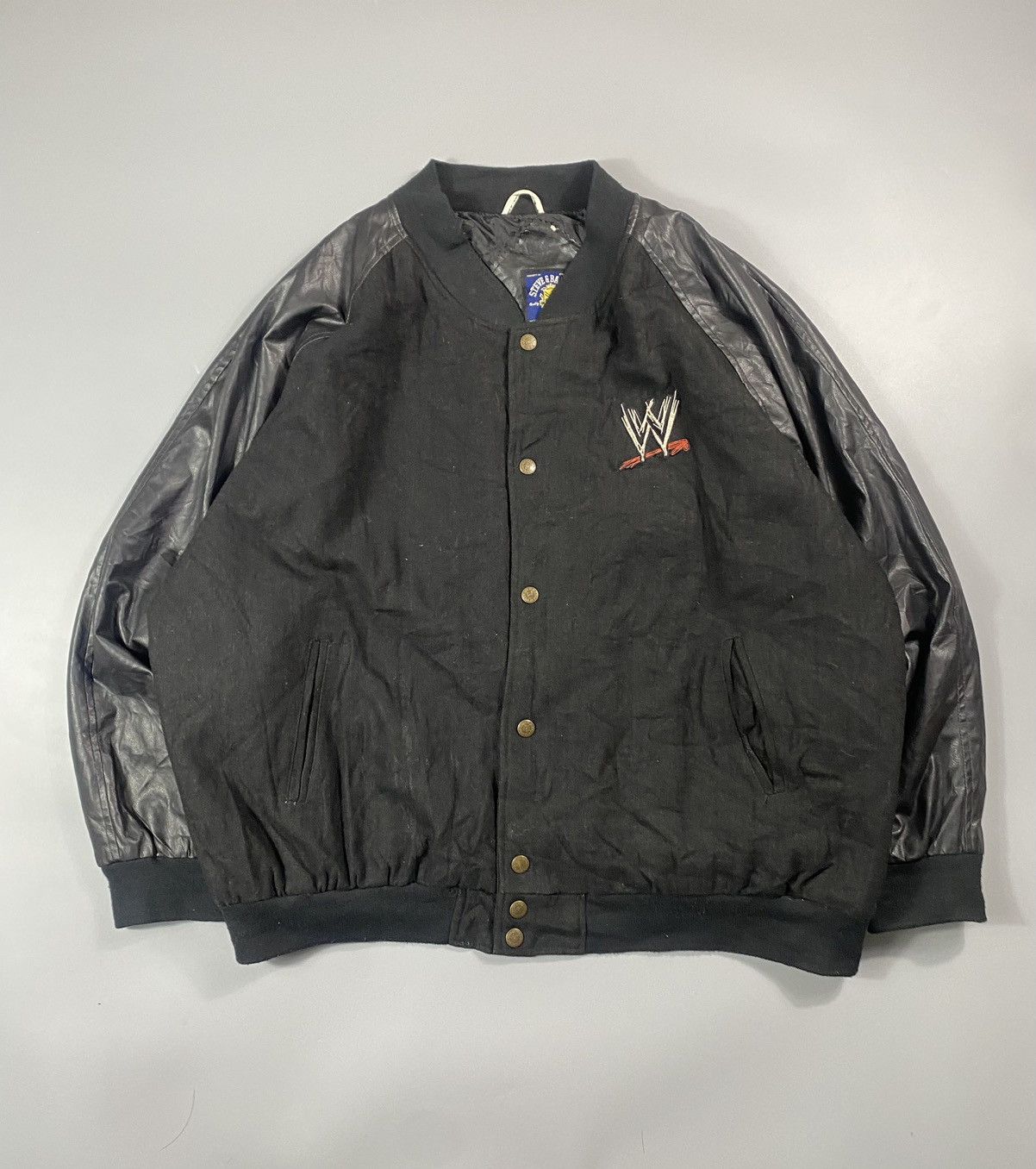 Vintage Vintage 90s WWE Rey Mysterio Faux Leather Varsity Jacket Size US XXL / EU 58 / 5 - 2 Thumbnail