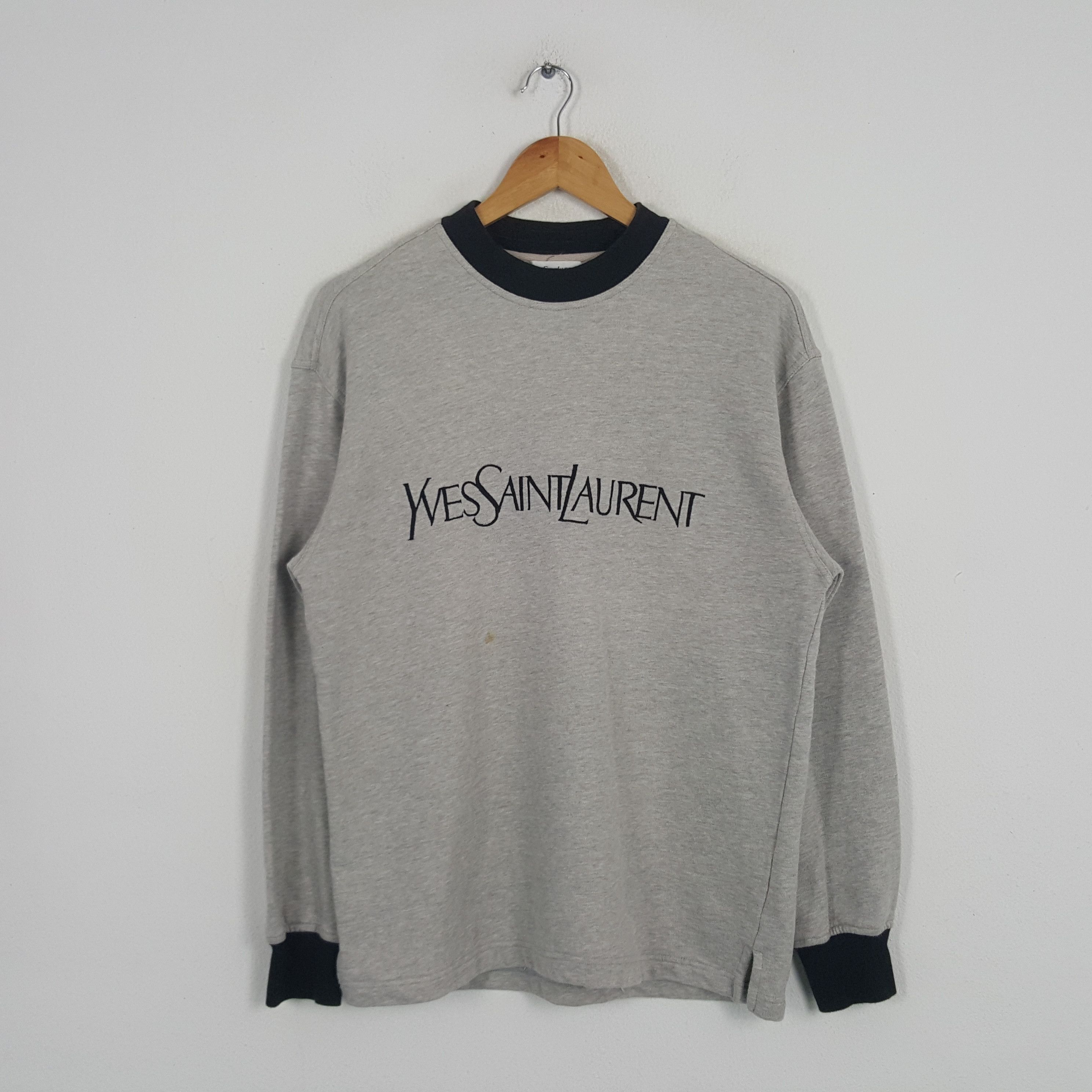 Vintage × Yves Saint Laurent Vintage Yves Saint Laurent Italian Brand Sweatshirt Size US S / EU 44-46 / 1 - 1 Thumbnail