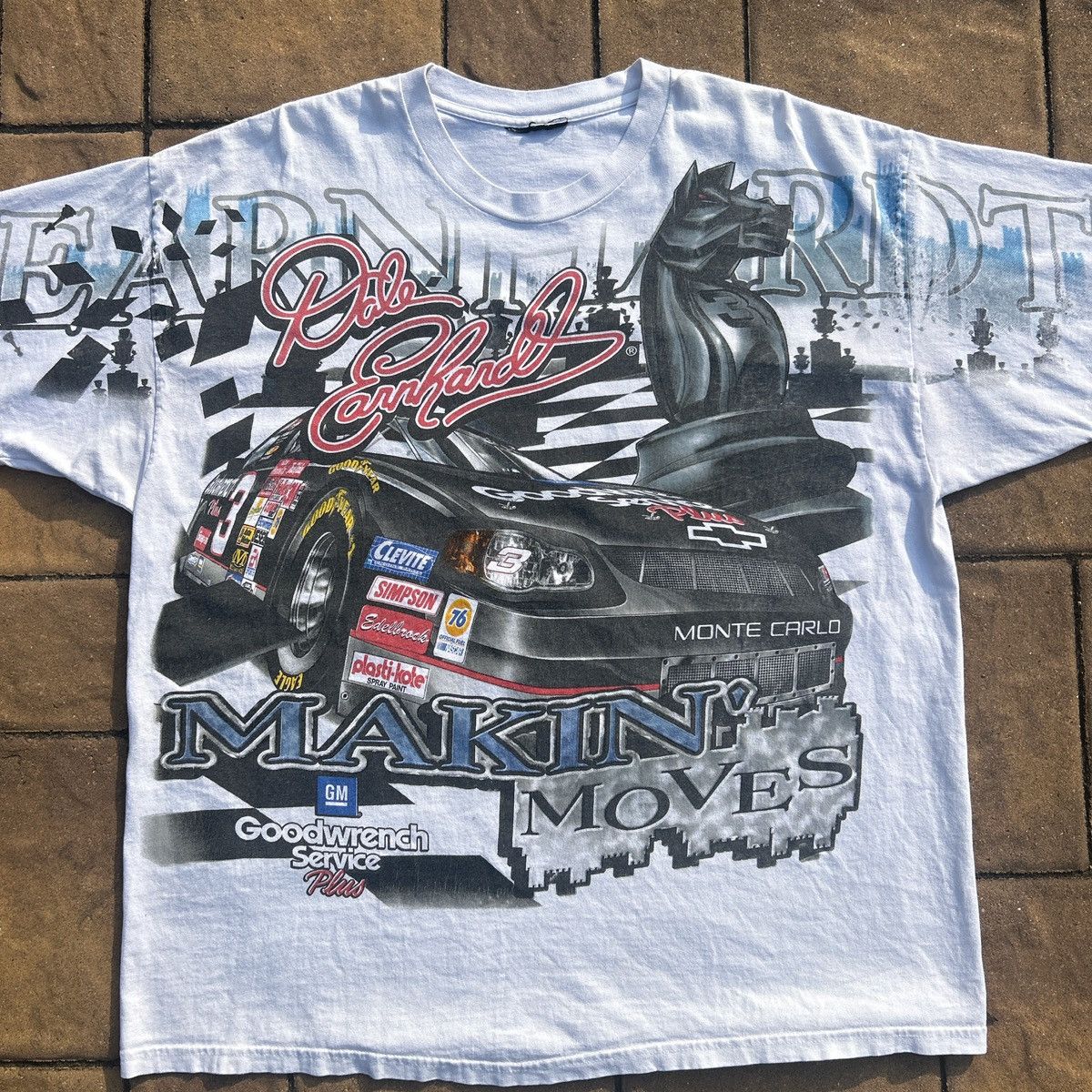 NASCAR NASCAR Dale Earnhardt Sr making moves chessboard AOP 90s Size US XL / EU 56 / 4 - 3 Thumbnail