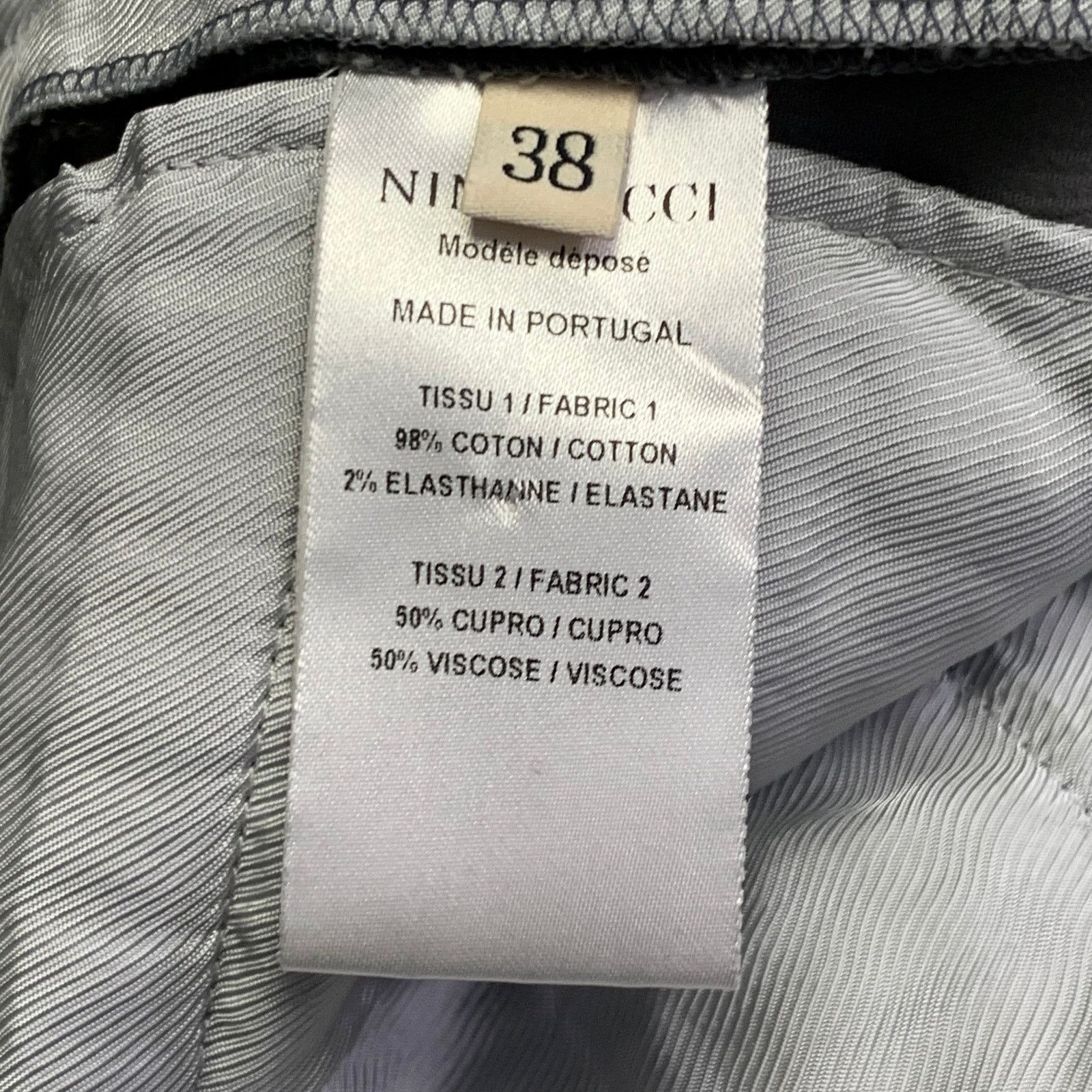 Nina Ricci NINA RICCI Grey Cotton Blend Corduroy Slim Fit Casual Pants Size 27" / US 4 / IT 40 - 4 Thumbnail