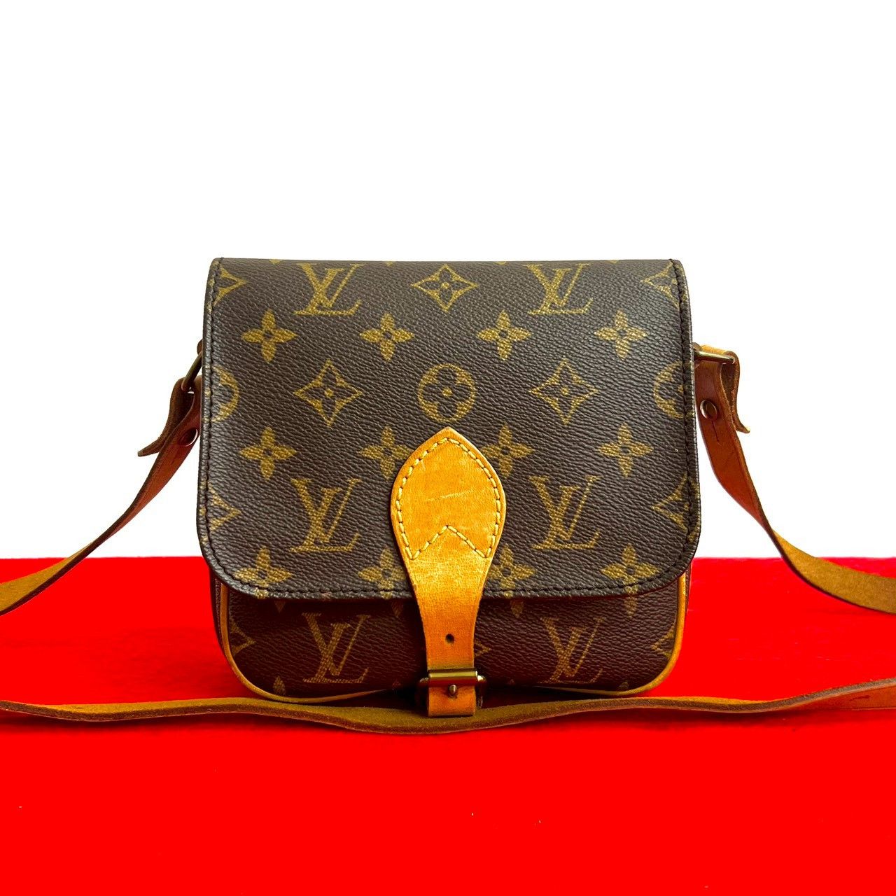 Louis Vuitton Louis Vuitton Louis Vuitton Mini Cartouchiere Monogram Leather Shoulder Bag Textile Shoulder Bag DUTY FREE for USA Size ONE SIZE - 1 Thumbnail