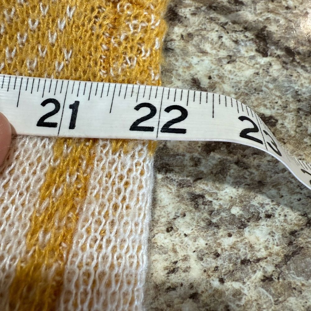 Other Yellow and Cream Checkered Long Cardigan Sweater Size L / US 10 / IT 46 - 7 Thumbnail