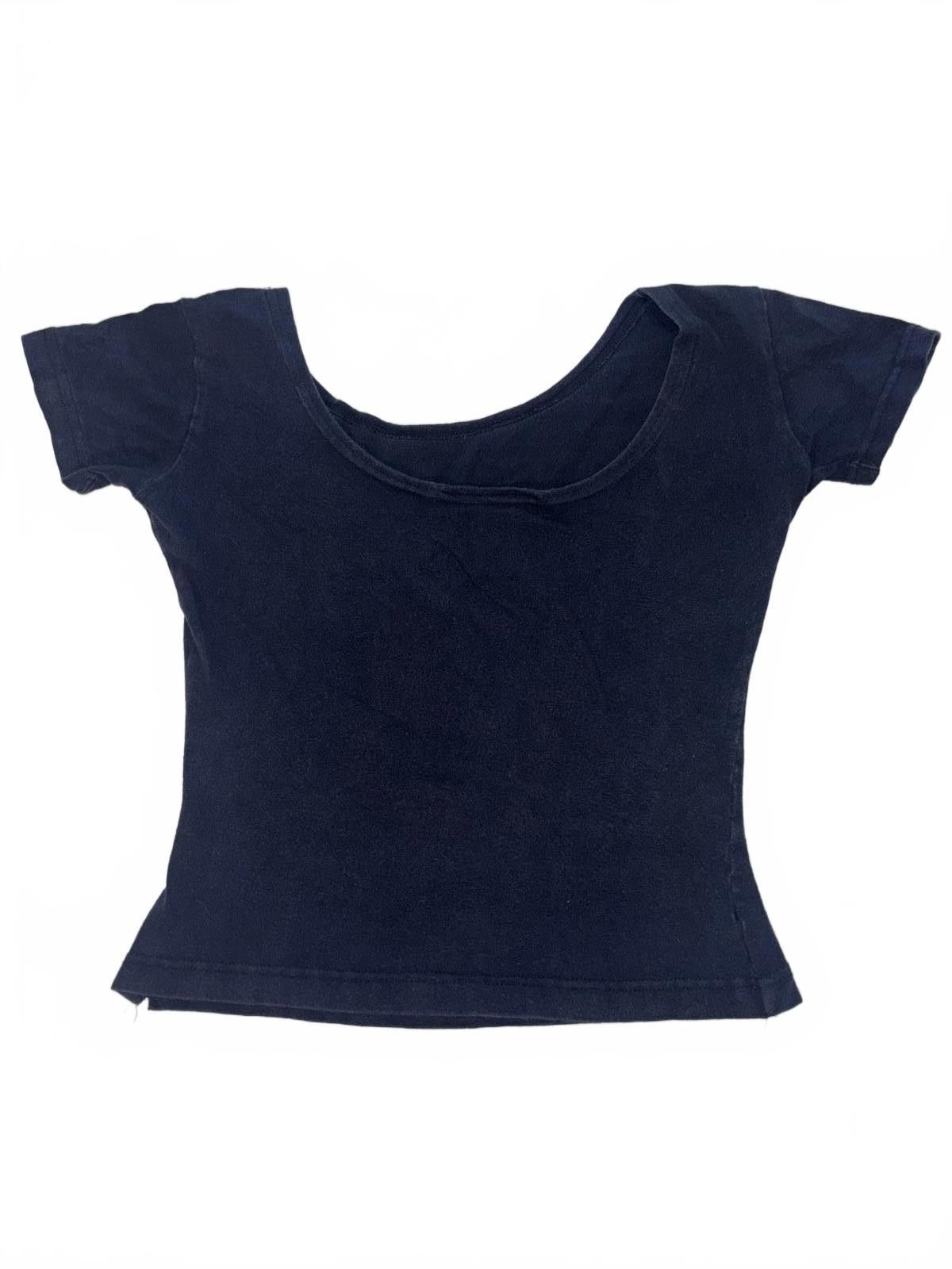 Designer Stylish Black Short Sleeve Top Size M / US 6-8 / IT 42-44 - 2 Thumbnail