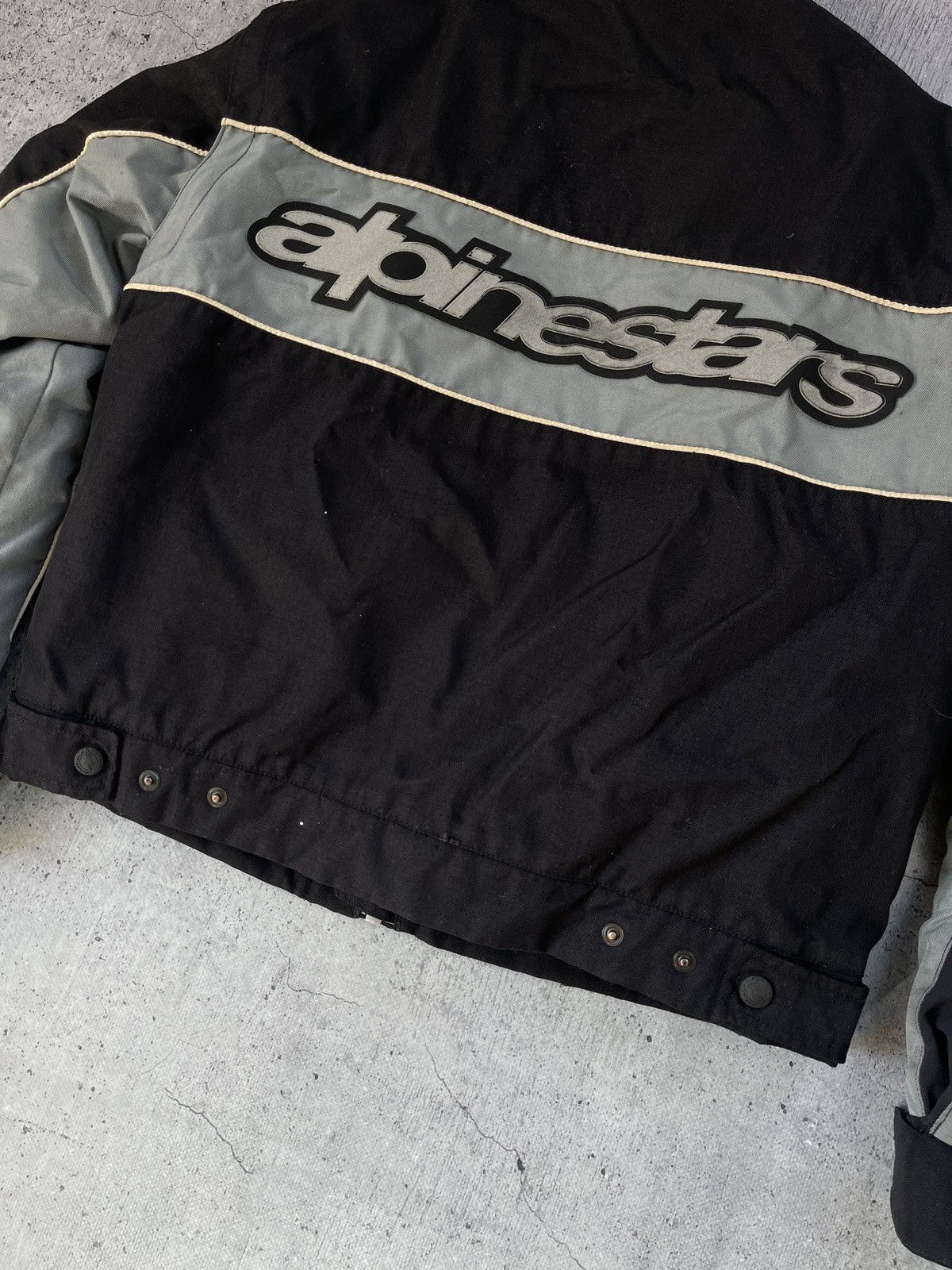 Vintage distressed Alpinestars biker leather jacket