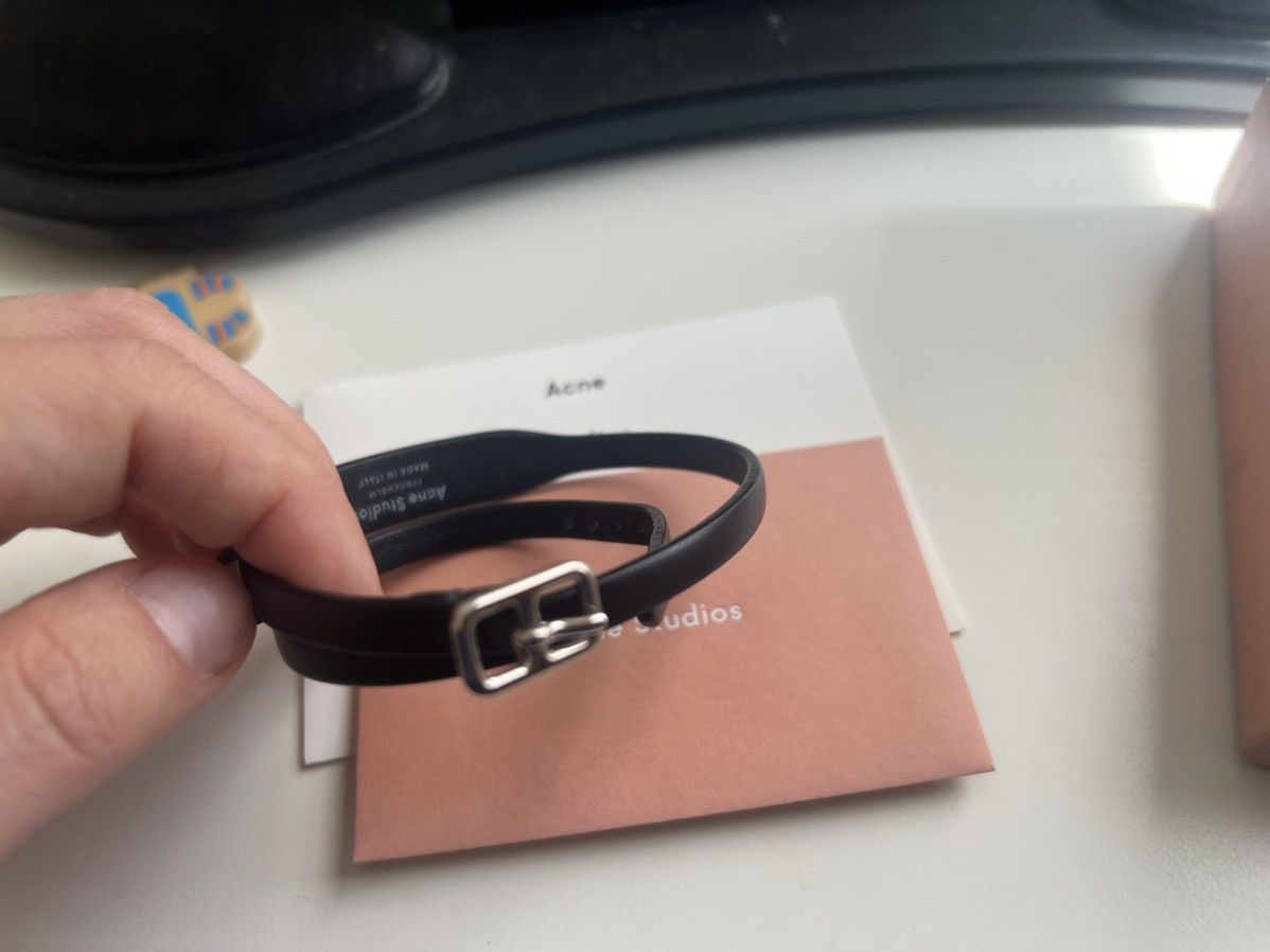 Acne Studios Acne Studios Leather bracelet. Black Size ONE SIZE - 2 Thumbnail