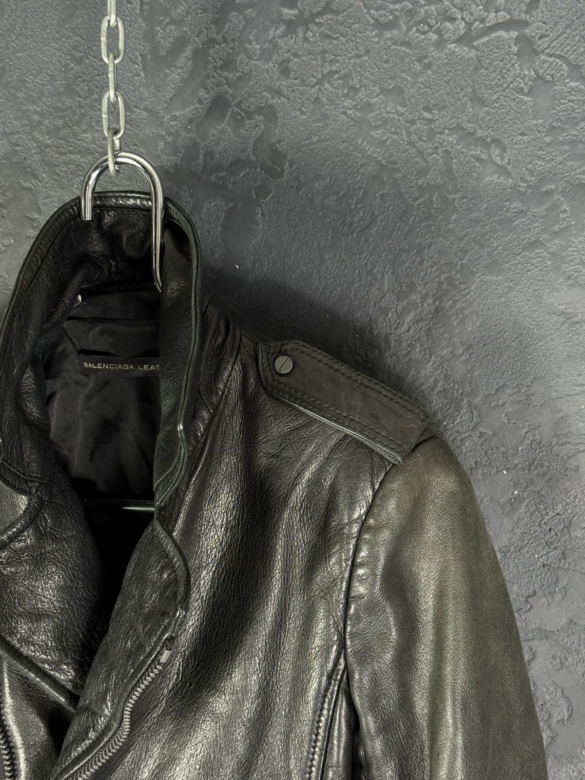 Balenciaga Balenciaga Vintage Women’s Biker Leather Jacket Size S / US 4 / IT 40 - 9 Thumbnail