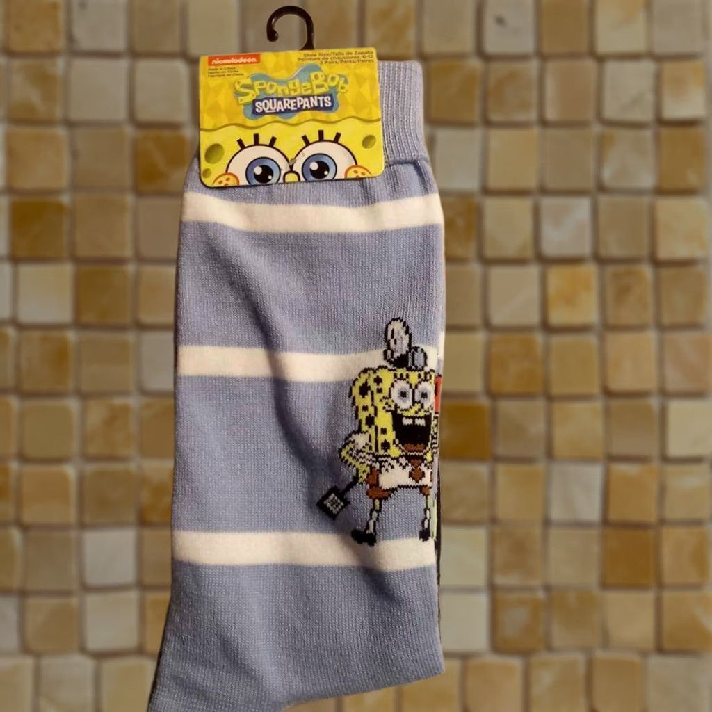 Nickelodeon NEW SPONGEBOB 2 PACK OF NICKELODEON NOVELTY SOCKS. SIZE 6-12 Size ONE SIZE - 1 Preview