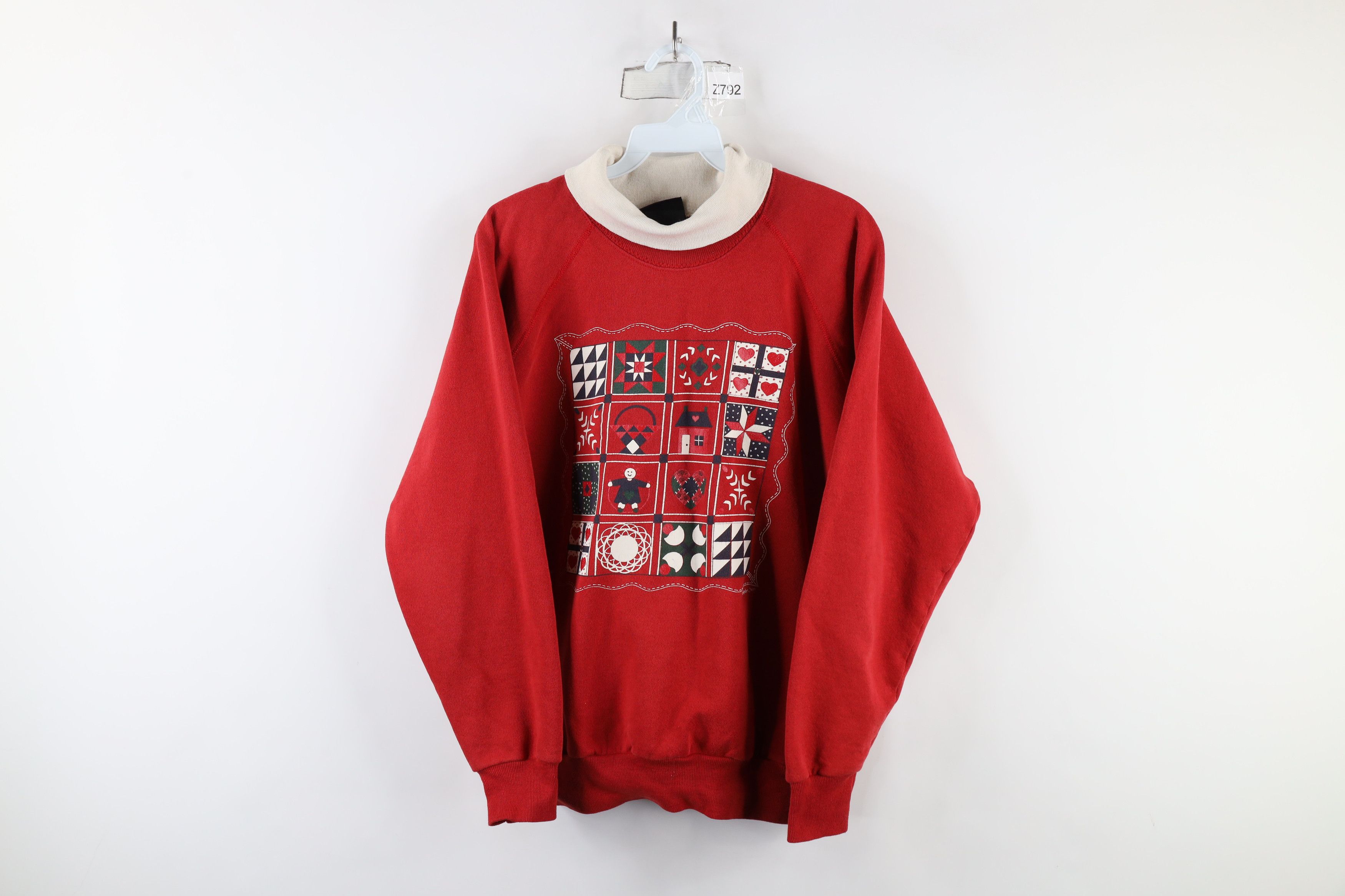 Vintage Vintage 90s Streetwear Farmhouse Turtleneck Sweatshirt USA Size XL / US 12-14 / IT 48-50 - 1 Thumbnail