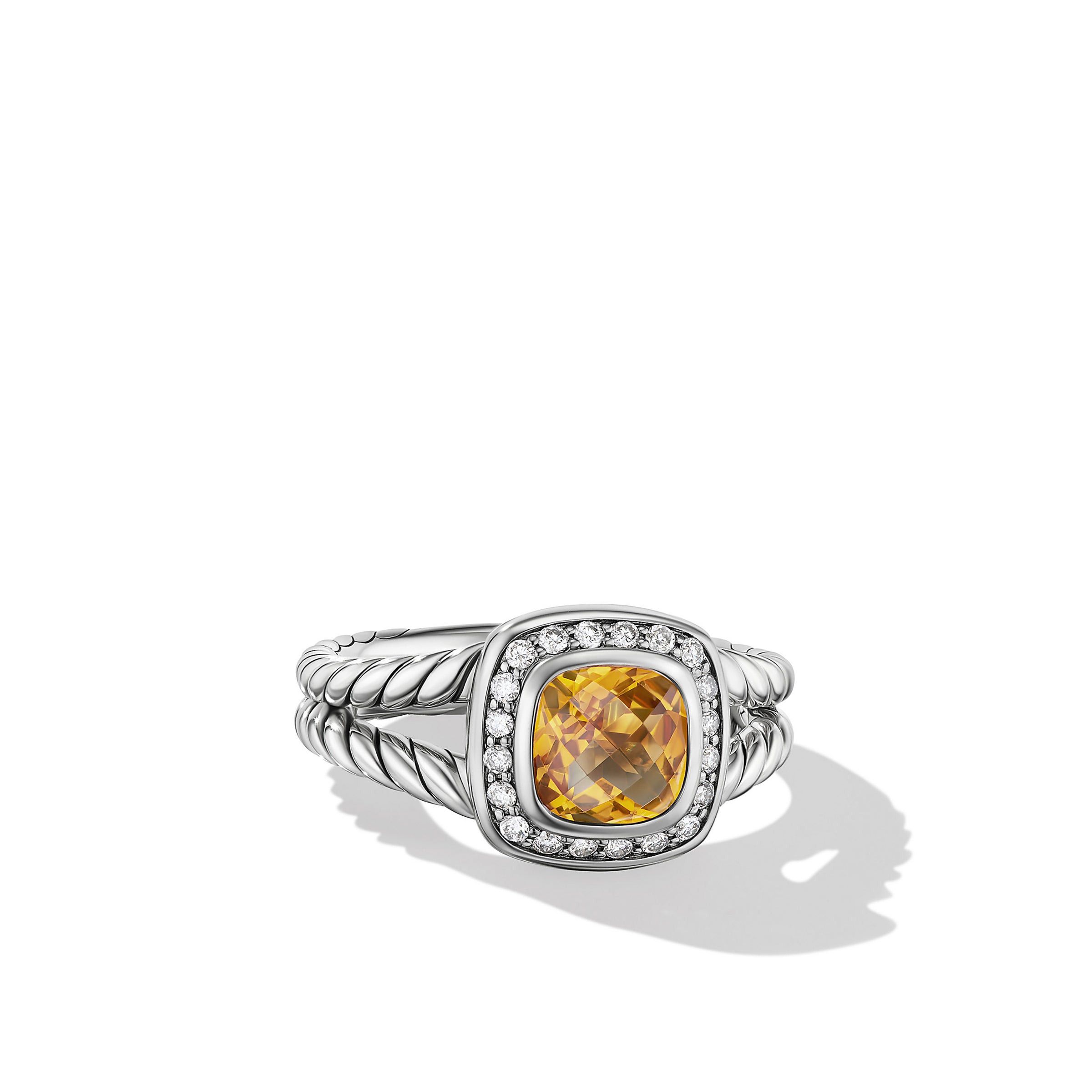 David Yurman o1w1db10525 R07443D Ring in Silver with Citrine and Diamond Size ONE SIZE - 1 Thumbnail
