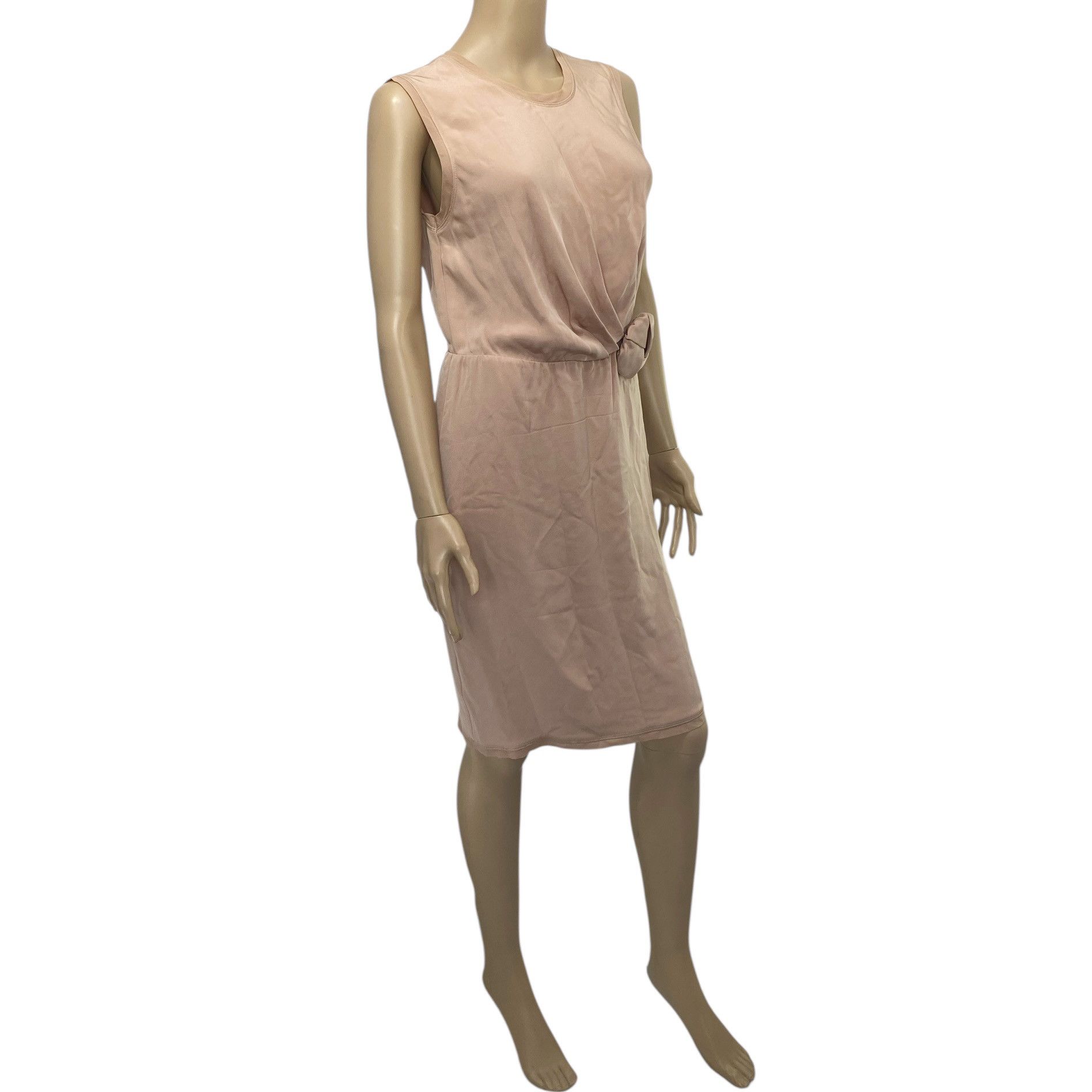 Blumarine Light Pink Rose Applique Silk Dress Size XS / US 0-2 / IT 36-38 - 3 Thumbnail