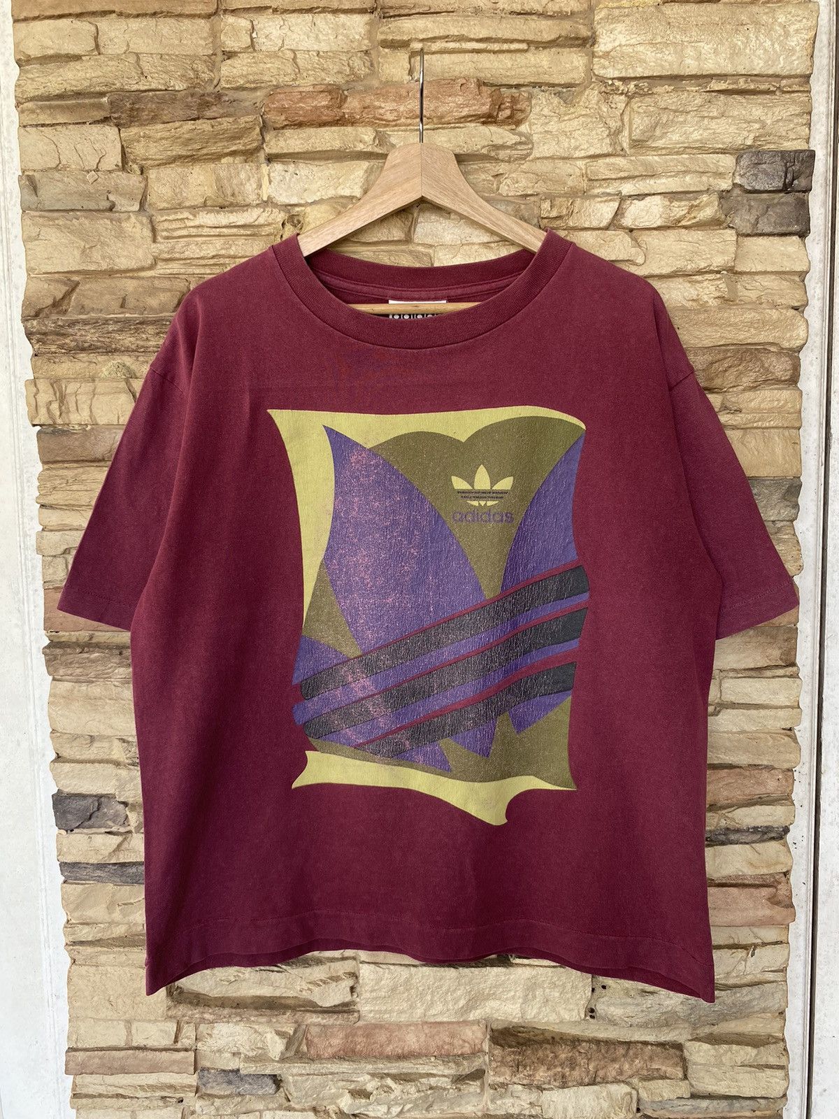Vintage 90s Adidas Trefoil Big Logo Tees