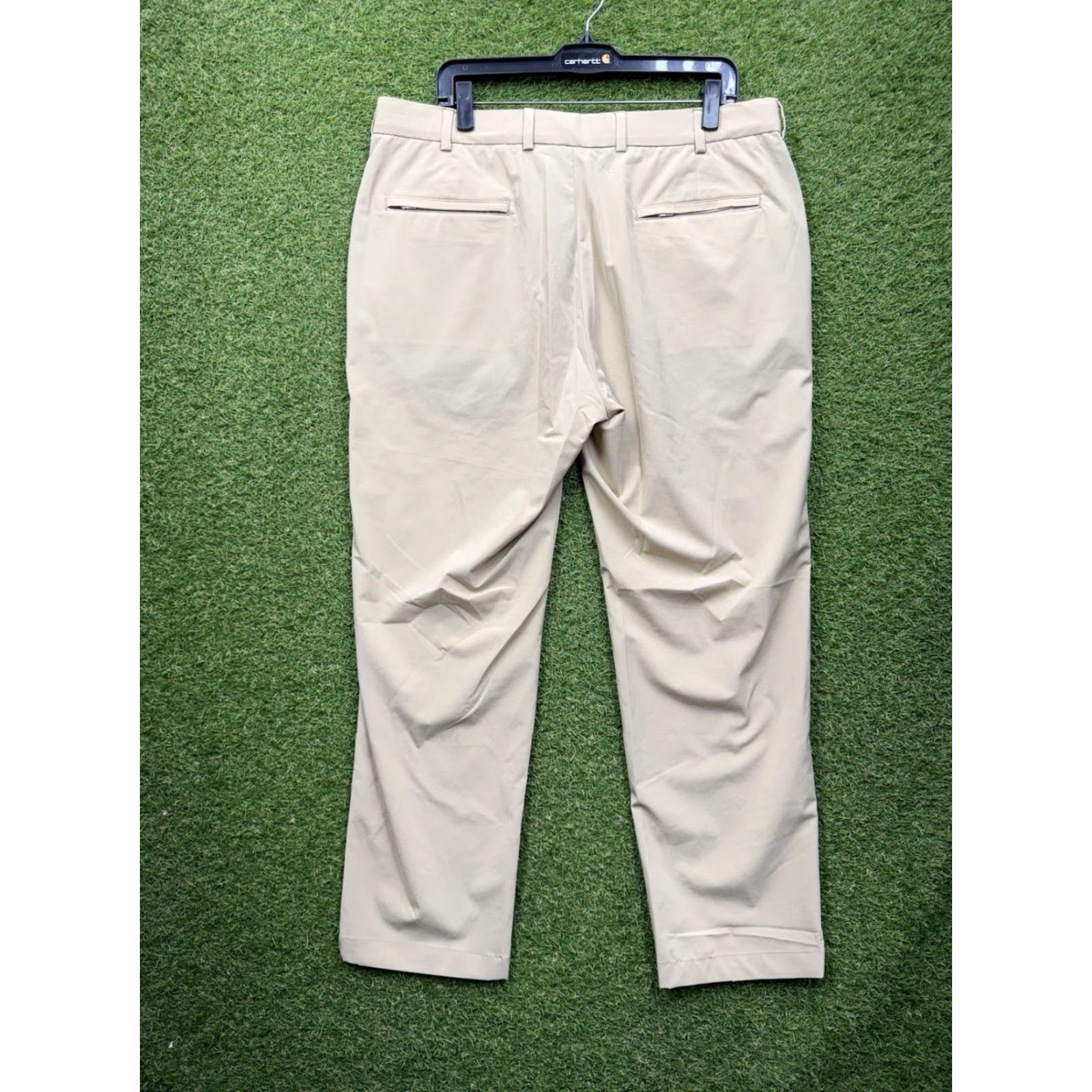 Brooks Brothers Brooks Brothers Pants Mens 38x30 Regent Dress Slacks Beige Wool Elastodiene Polyester Striped Front Flat Pockets Classic Preppy Size US 38 / EU 54 - 4 Thumbnail