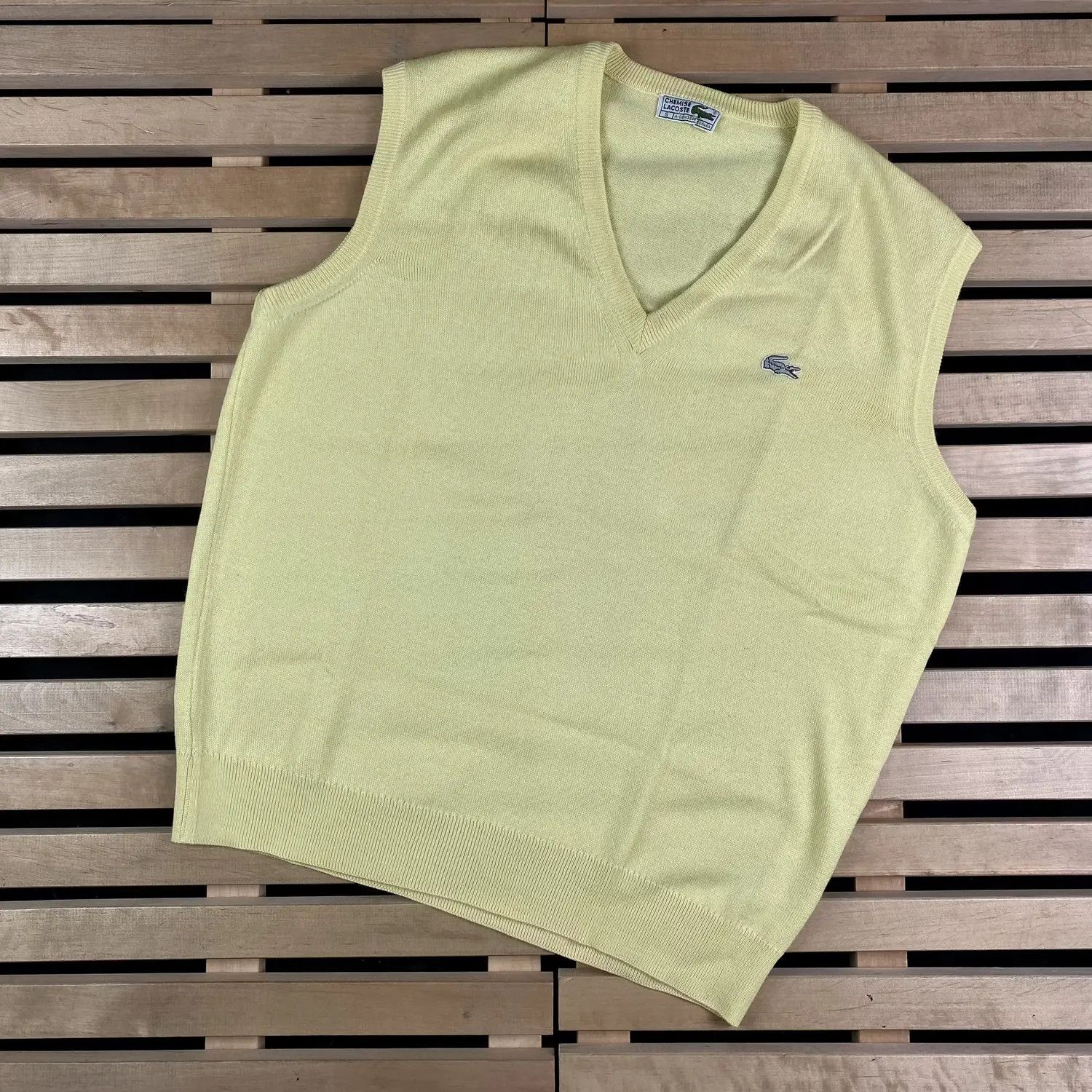 Lacoste Men’s Wool Vest Jumper Lacoste Chemise Vintage Size 5 M-L Size US L / EU 52-54 / 3 - 1 Thumbnail