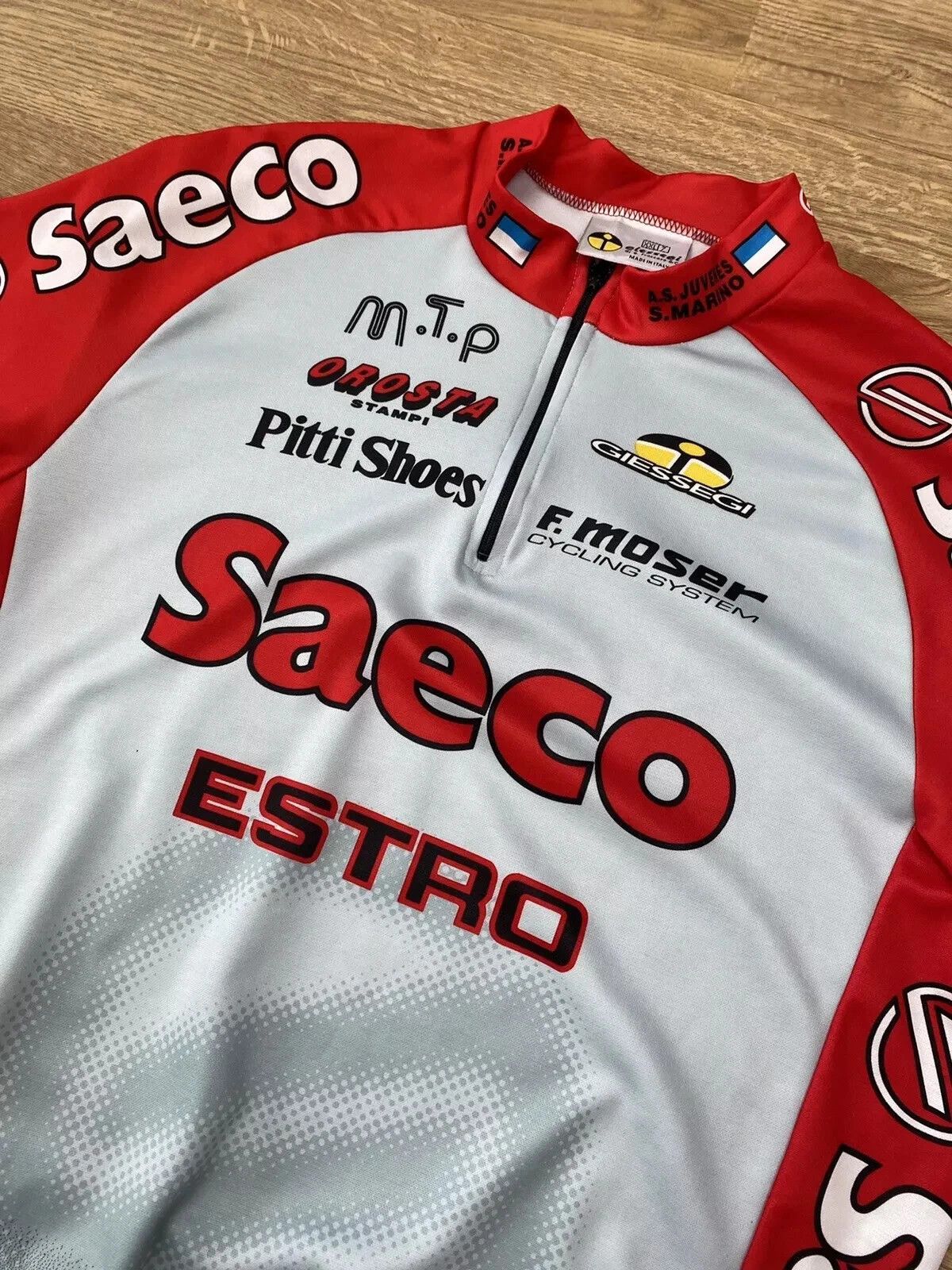 Vintage Vintage Bike Cycling Jersey Cyclism Team Saeco Estro GSG Size US XXL / EU 58 / 5 - 6 Thumbnail