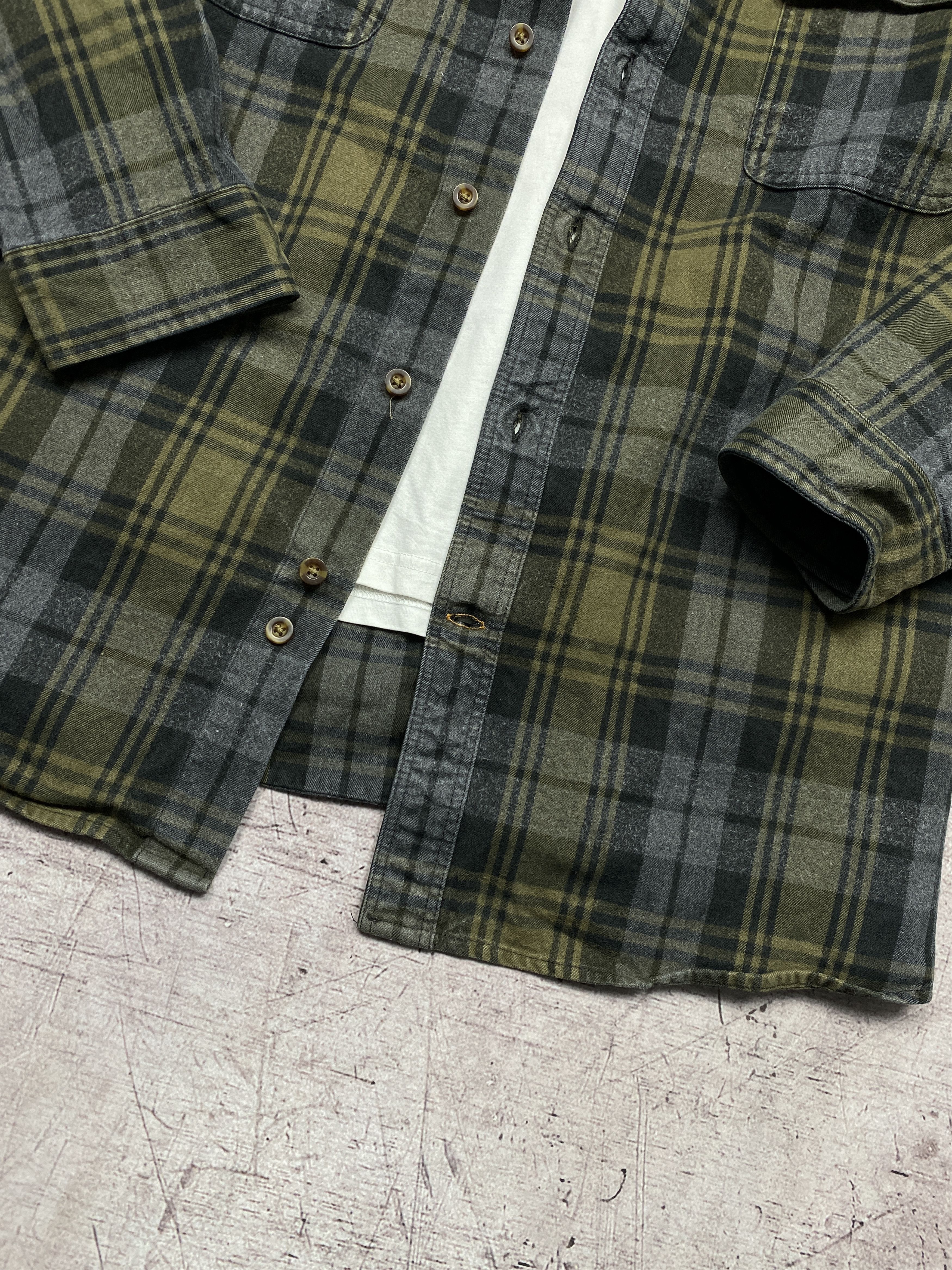 Carhartt × Vintage Carhartt Vintage Mens Flannel Plaid Shirt Y2K Overshirt Size US XXL / EU 58 / 5 - 5 Thumbnail