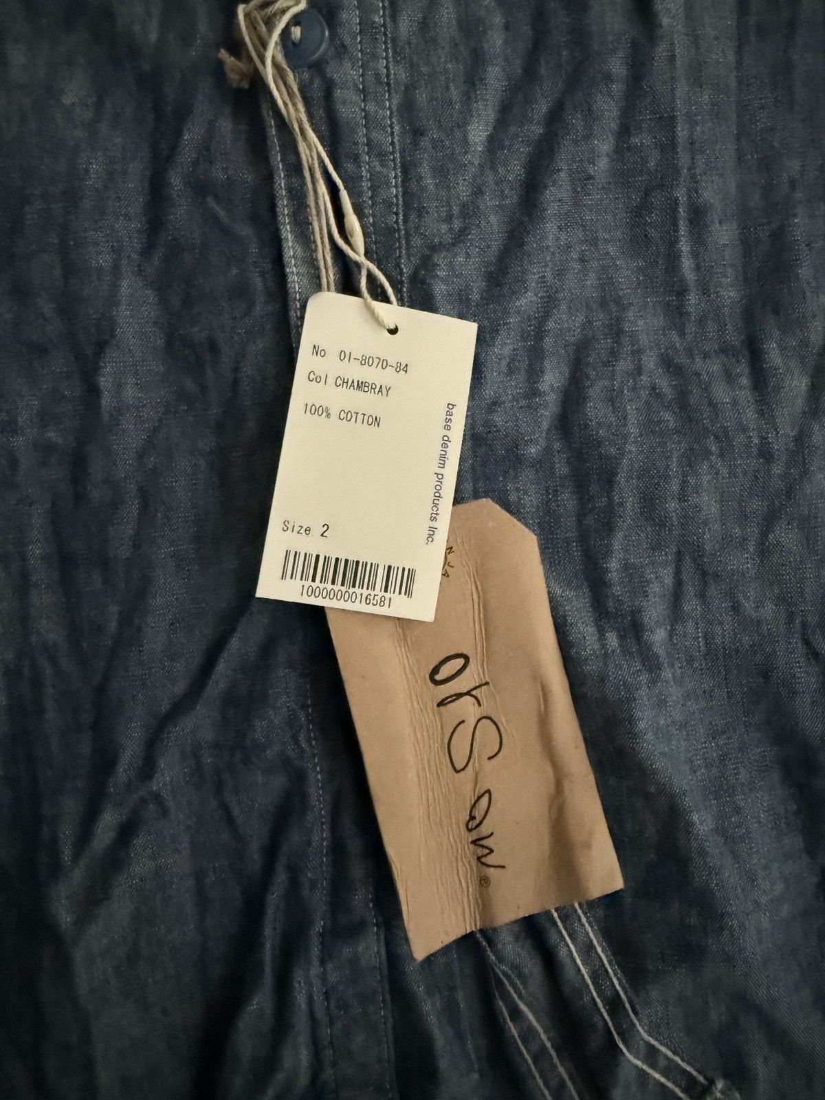 Orslow Orslow Work shirt chambray sz 2 Size US S / EU 44-46 / 1 - 2 Thumbnail