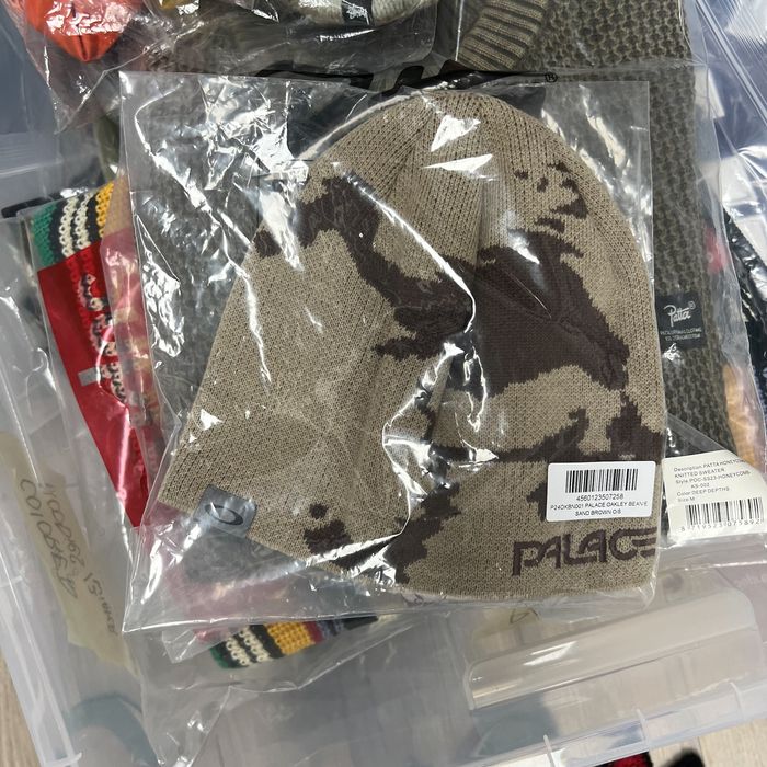 Palace Palace x Oakley Beanie Sand/Brown | Grailed
