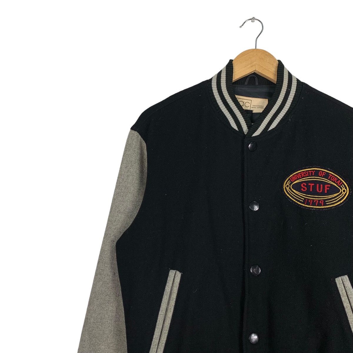 Japanese Brand y.jac UNIVERSITY OF TOKAI Wool Varsity Jacket #1061-C48 Size US L / EU 52-54 / 3 - 6 Thumbnail