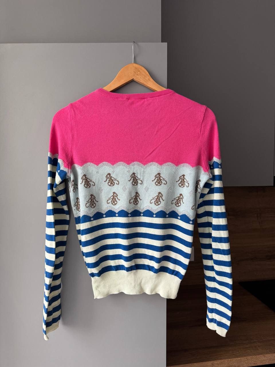 Alexander McQueen Alexander McQueen Cardigan Blue Wool Embroidered Logo Size US XS / EU 42 / 0 - 2 Thumbnail