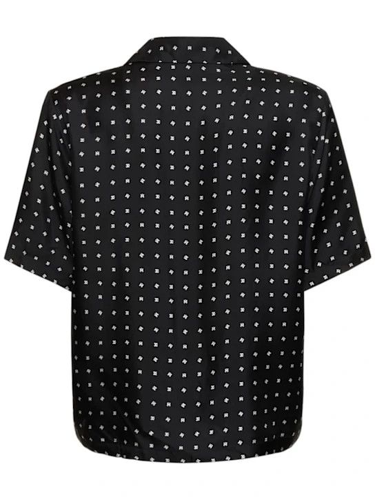 Amiri o1lsvrm0425 MA Silk Twill Short Sleeve Shirt in Black Size US S / EU 44-46 / 1 - 2 Thumbnail