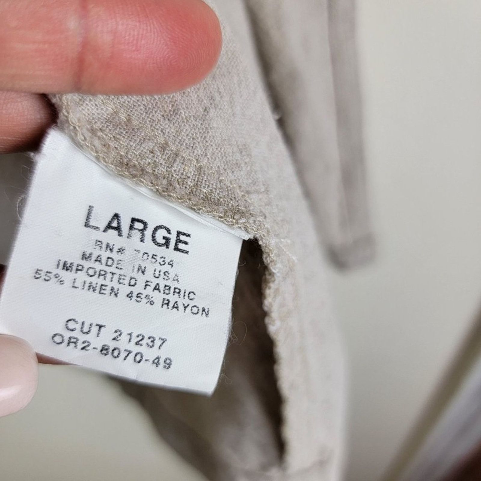 Orvis Orvis Womens Performance Crinkled Linen Open Cardigan Size L / US 10 / IT 46 - 5 Thumbnail