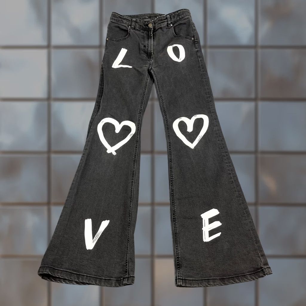 Stella McCartney Stella McCartney Jeans Flared 26 27 UK 6 High Waist 70s Style Love Spell Grey Denim Cotton Elastane Women** Size 28" / US 6 / IT 42 - 1 Thumbnail