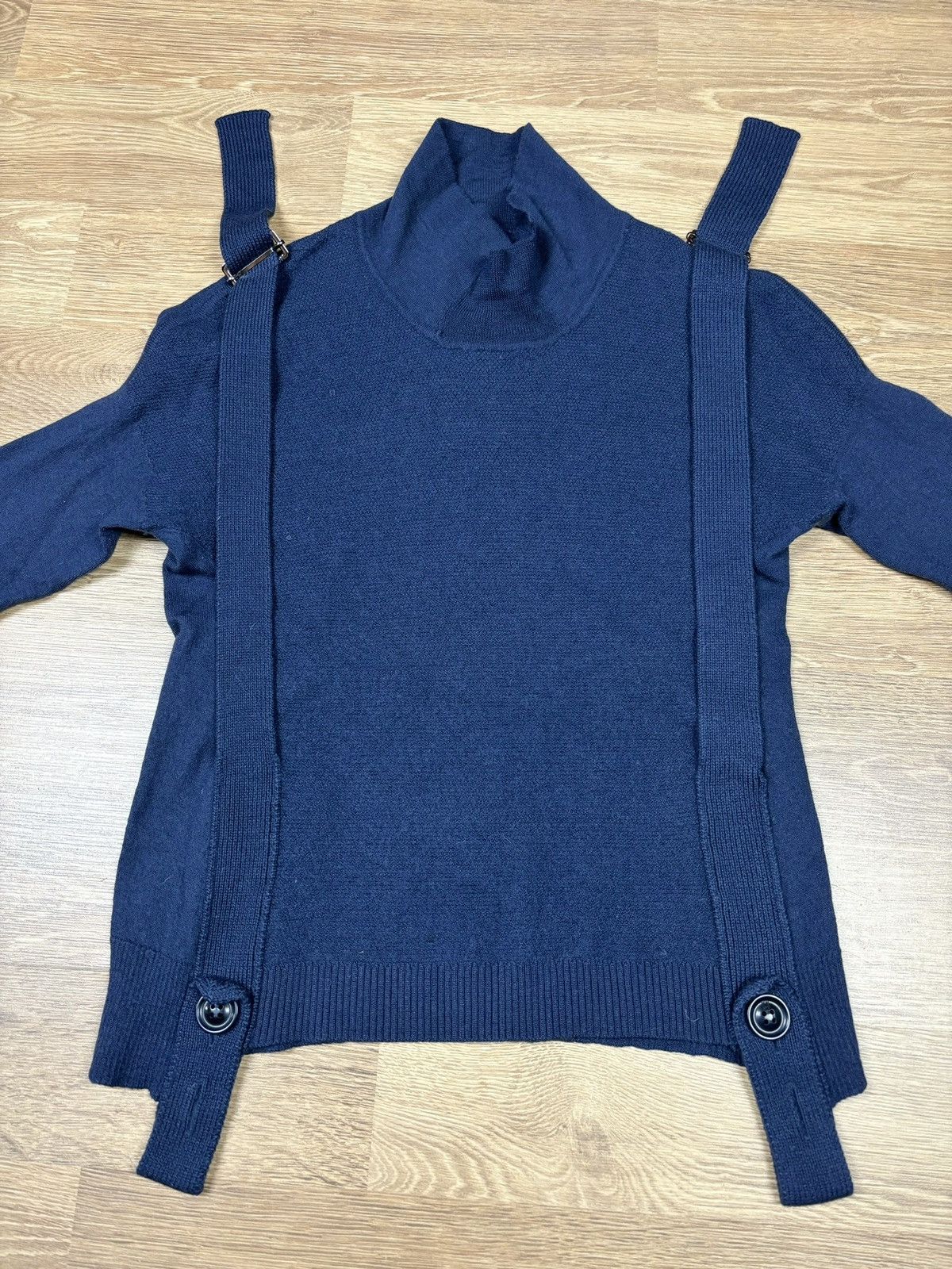 Marithe + Francois Girbaud Marithé François Girbaud Woolen Bondage Col Sweater Size M / US 6-8 / IT 42-44 - 3 Thumbnail