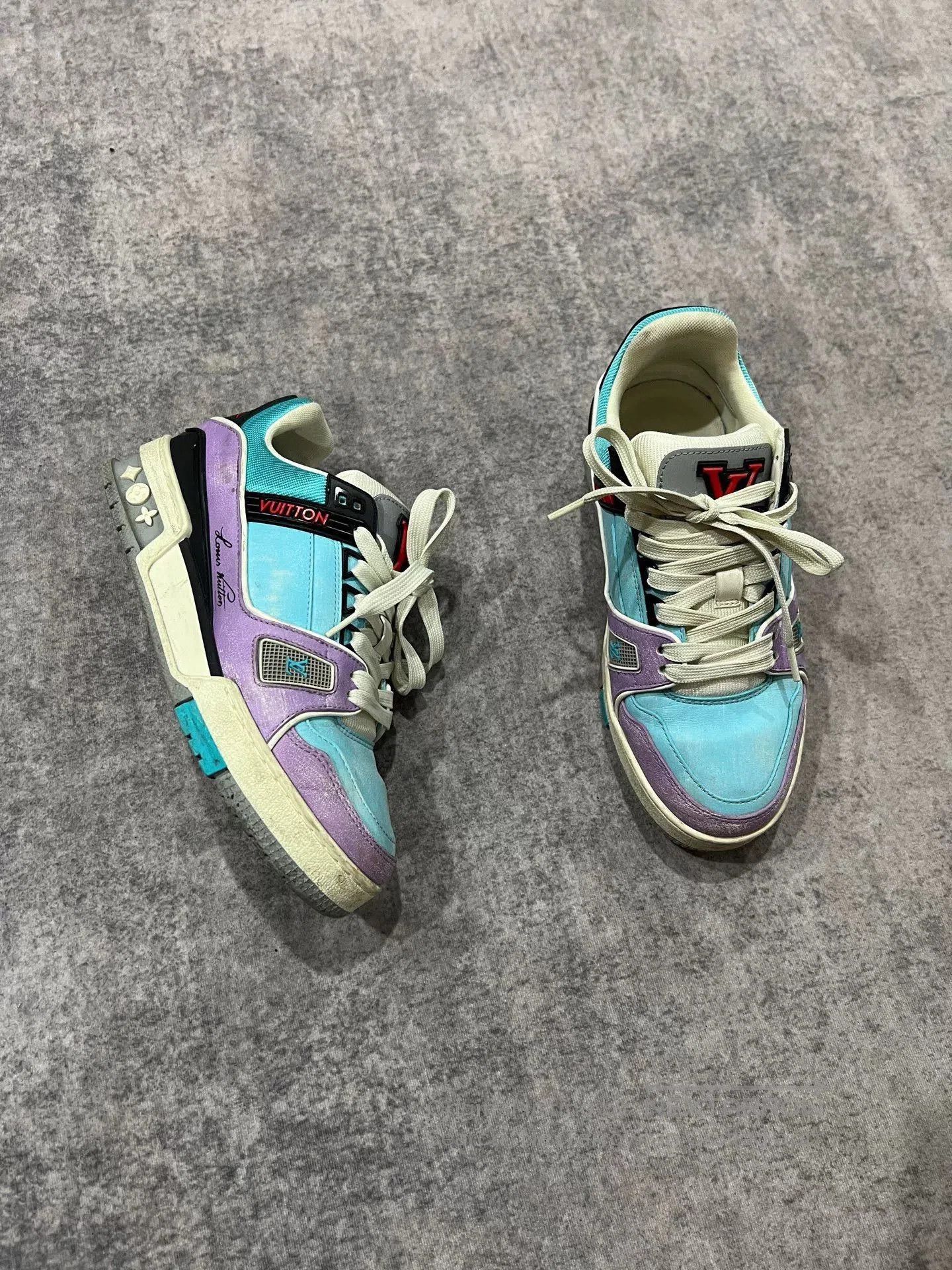 Louis Vuitton Louis Vuitton Macaron Color Block Trainer. Size US 4 / IT 34 - 2 Thumbnail
