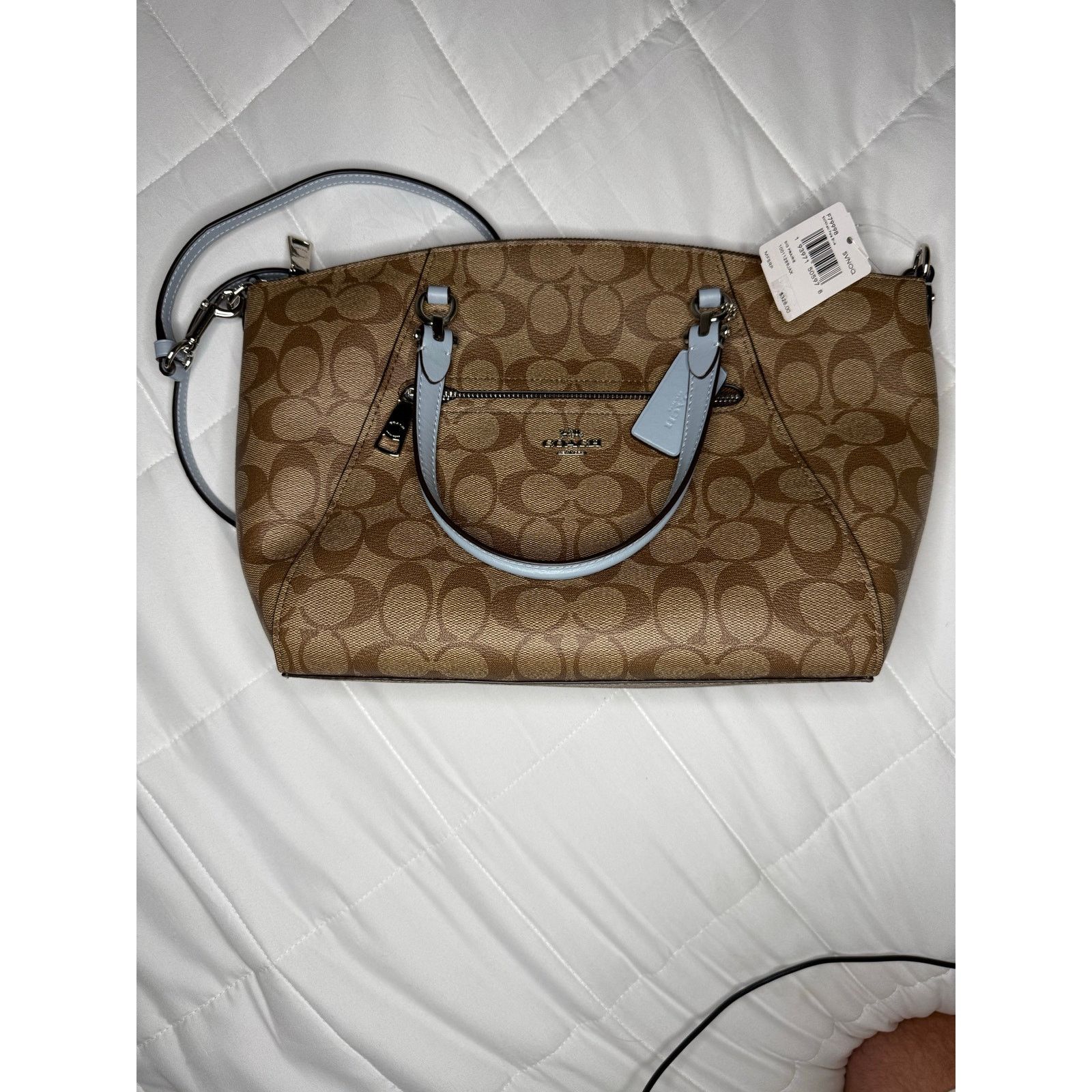 Coach BRAND NEW W/ Tag COACH C24923 Signature SATCHEL Canvas Beige Size ONE SIZE - 7 Thumbnail