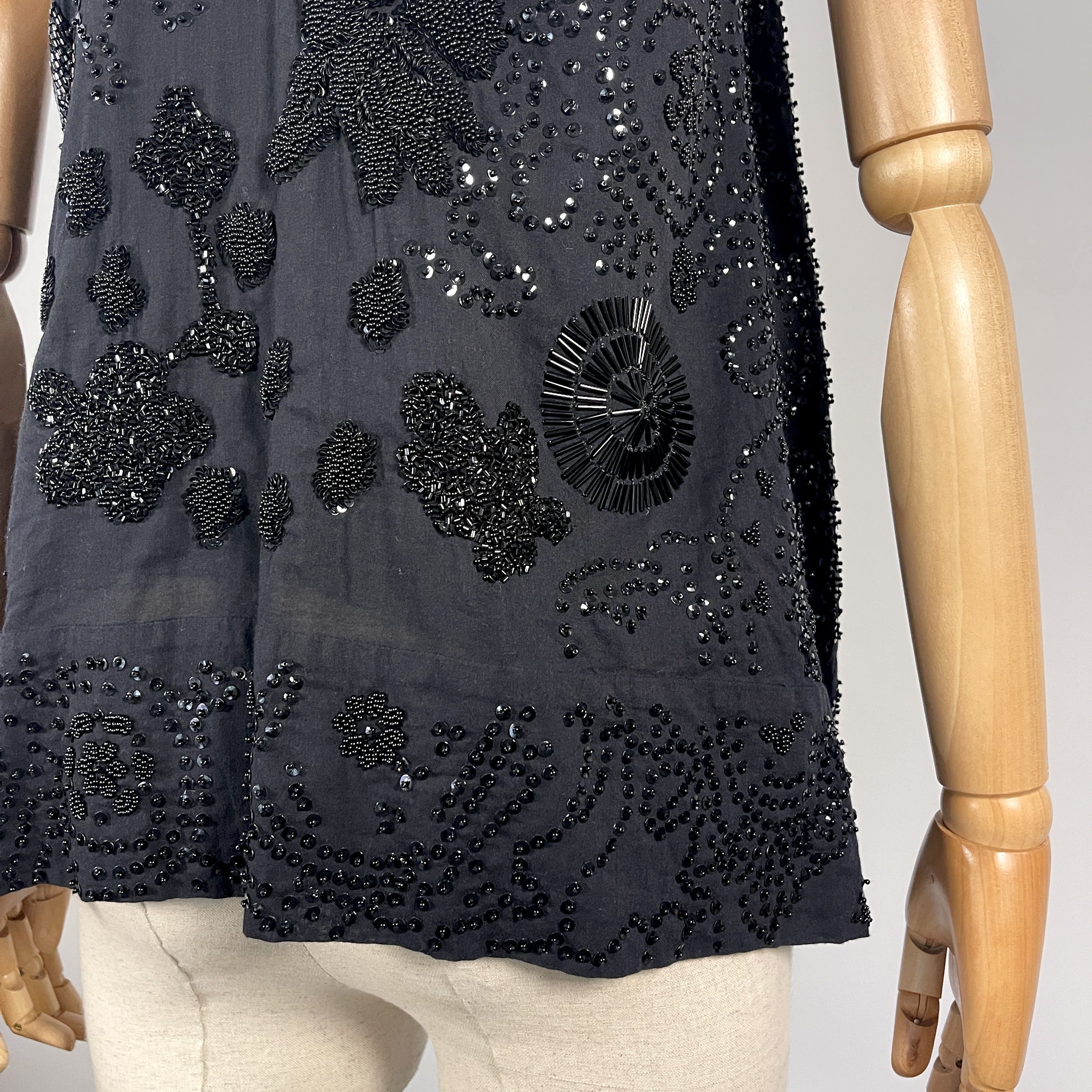 Peachoo + Krejberg PEACHOO + KREJBERG Black Hand-Embroidered Top size M Size M / US 6-8 / IT 42-44 - 7 Thumbnail