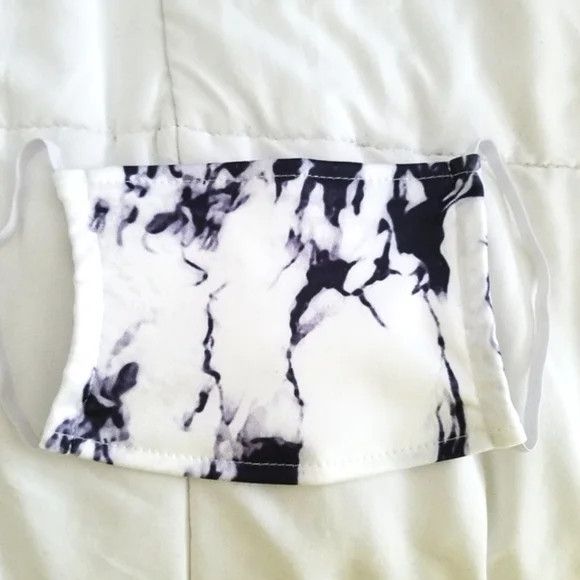 Other White/Purple Marble Print Facemask Comfort Travel Size ONE SIZE - 2 Thumbnail