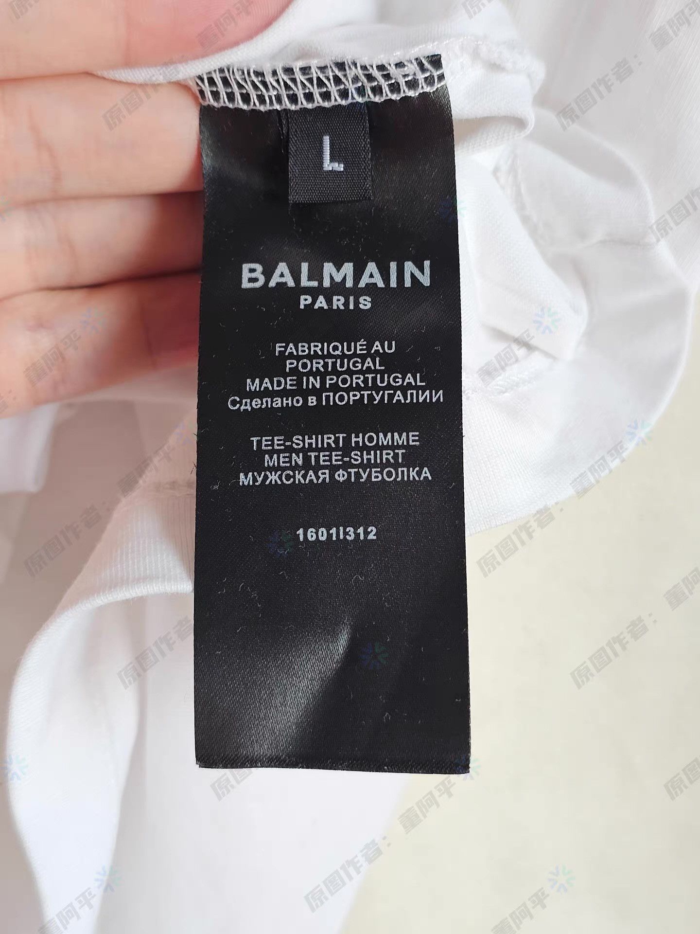 Balmain Balmain white short-sleeve T-shirt Q4 Size US L / EU 52-54 / 3 - 5 Thumbnail