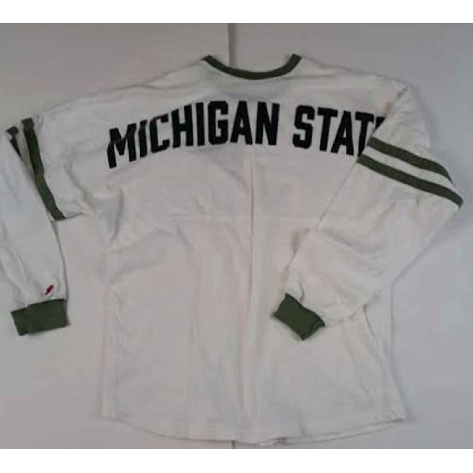 Vintage Michigan State Spartans Original League Jersey T-Shirt Medium Long Sleeve white&green Mens College Size US M / EU 48-50 / 2 - 6 Thumbnail