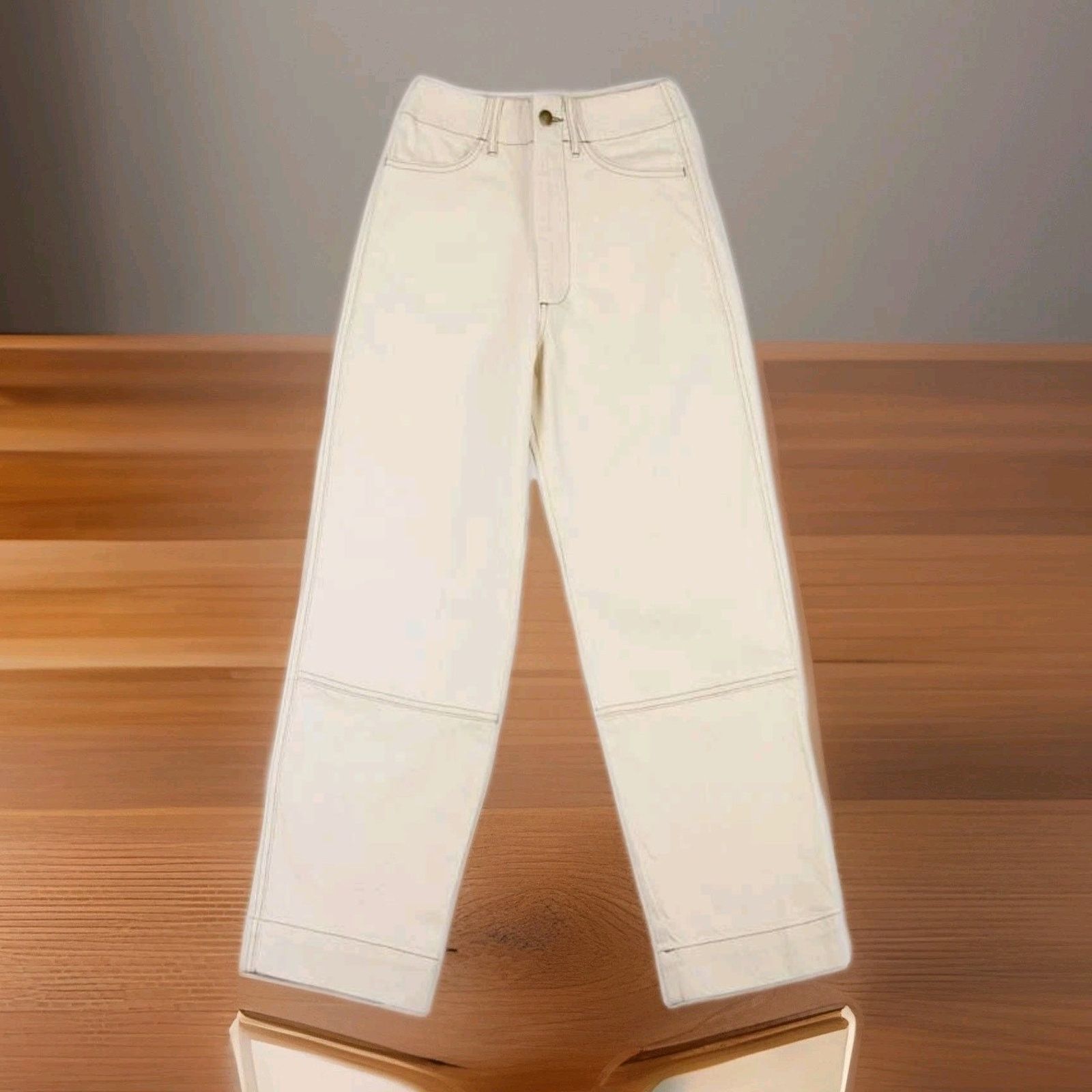 Other Micaela Greg Cream Seamed Straight Jeans Women’s XS Size 25" / US 0 / IT 36 - 5 Thumbnail