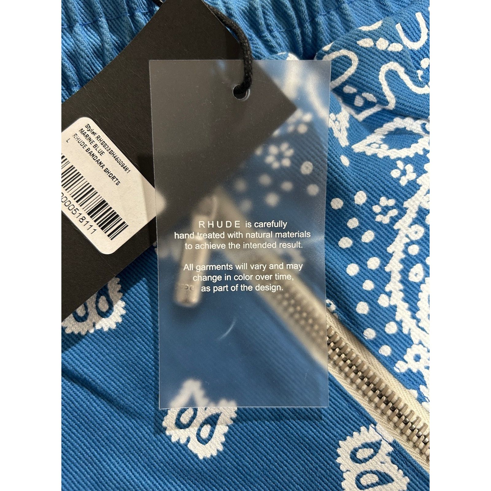 Rhude RHUDE BANDANA SHORTS 'MARINE BLUE' SIZE MEDIUM PREOWNED Size US 26 / EU 42 - 4 Thumbnail