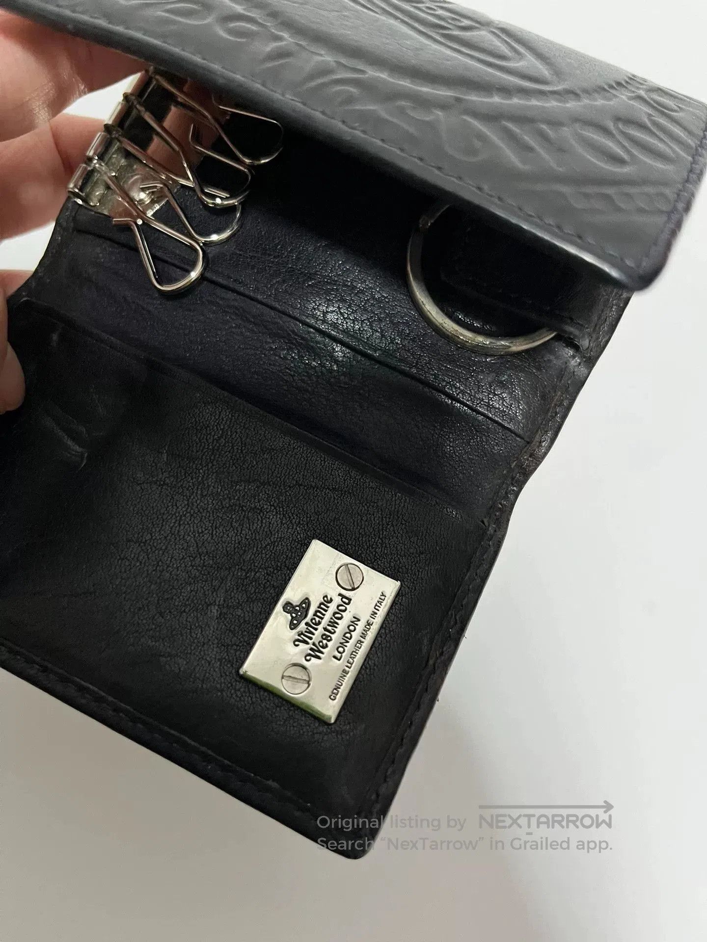 Vivienne Westwood Vivienne Westwood Saturn Logo Leather Key Pouch. Size ONE SIZE - 6 Thumbnail