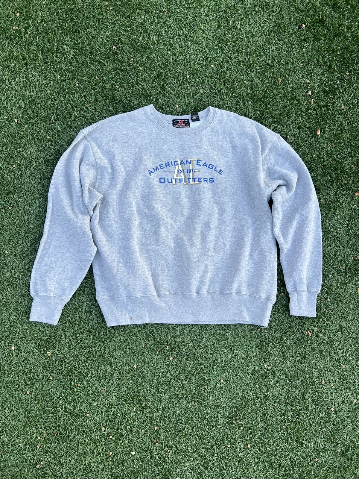 Vintage 1996 American Eagle Gray Staff Sweater Size US XL / EU 56 / 4 - 1 Thumbnail
