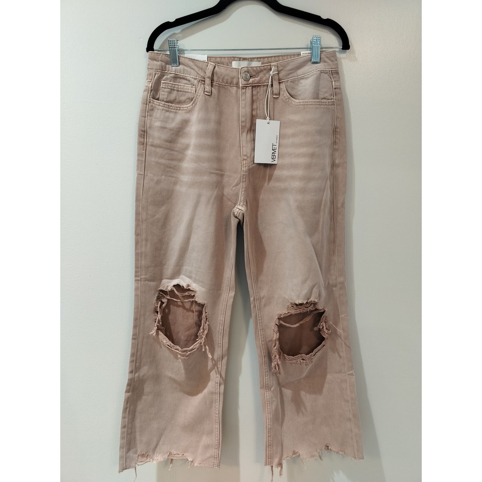 Other VERVET Leslie V2737 Vintage Flare Pink Raw Hem Jeans Size 28 Size 28" / US 6 / IT 42 - 1 Thumbnail