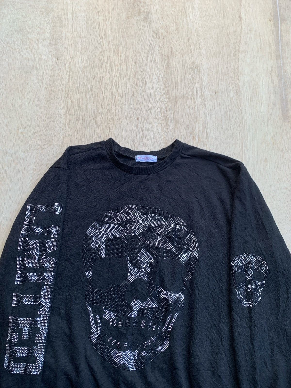 If Six Was Nine × Japanese Brand × Le Grande Bleu (L.G.B.) Y2k Poem Skull Pinksisly Sweatshirt Size US L / EU 52-54 / 3 - 2 Thumbnail