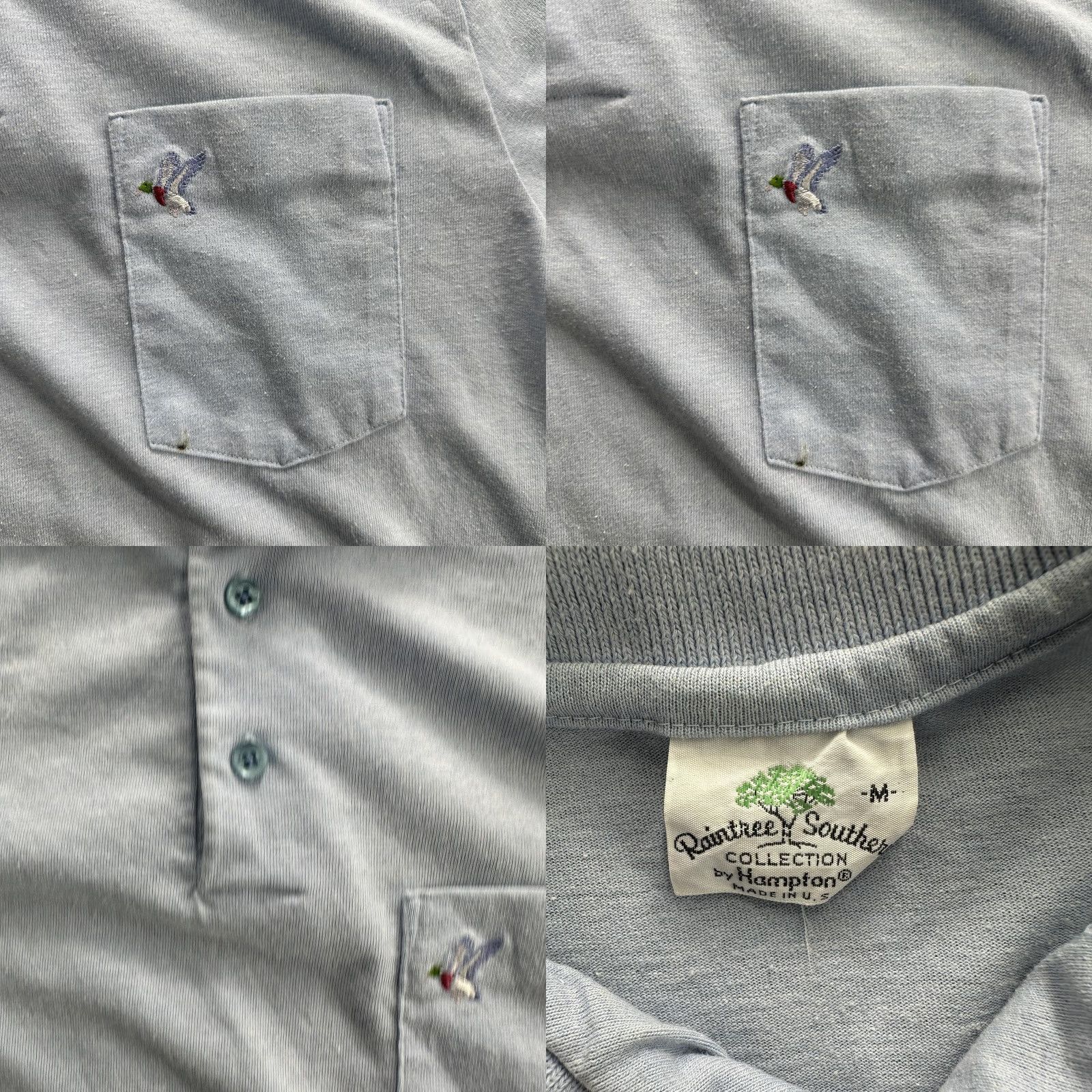 Vintage VINTAGE Raintree Southern Collection Polo Shirt Mens M Blue Bird Pocket 90s Size US M / EU 48-50 / 2 - 8 Thumbnail