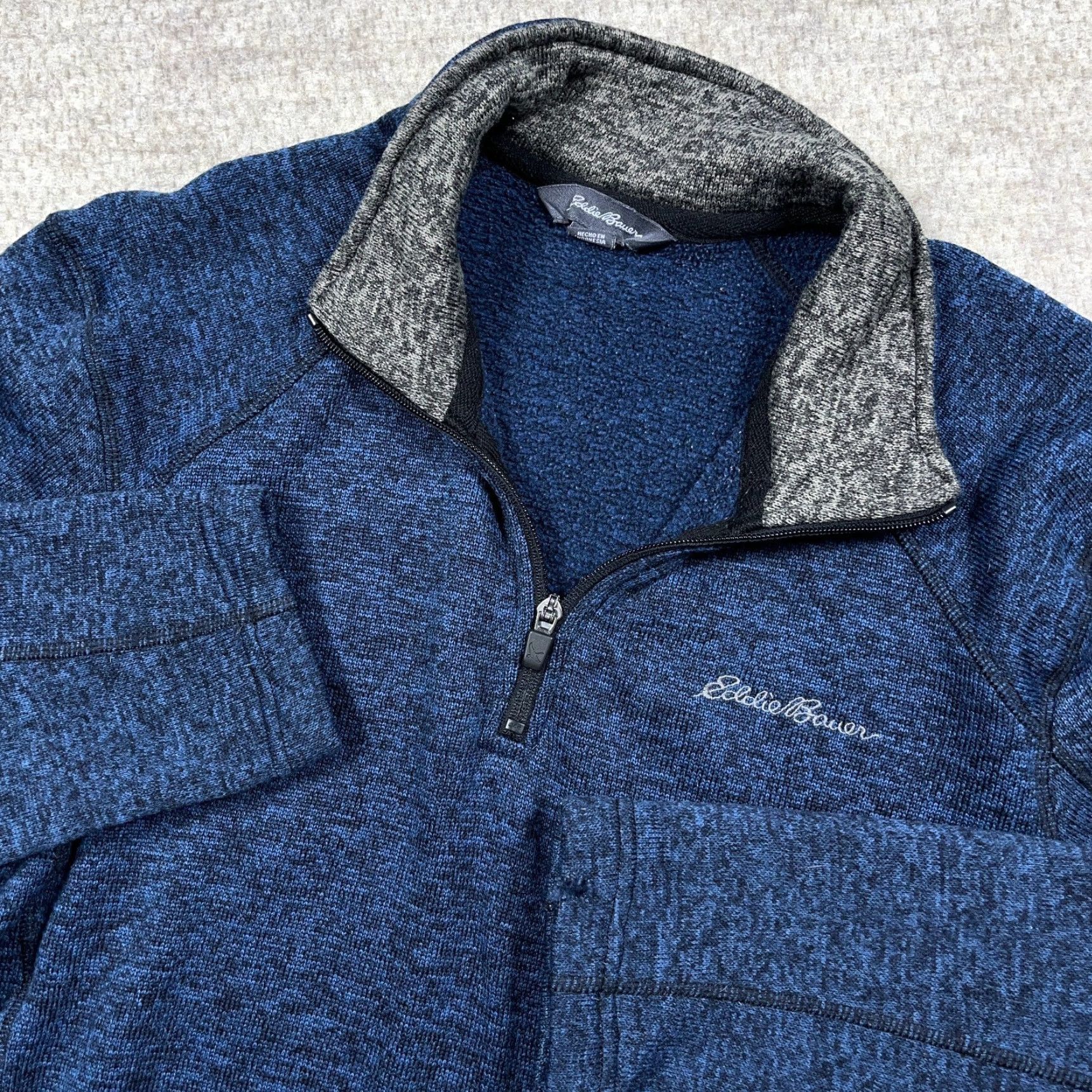 Eddie Bauer Eddie Bauer Sweater Men Large Blue Pullover Quarter Zip Fleece Jacket Heather B Size US L / EU 52-54 / 3 - 2 Thumbnail