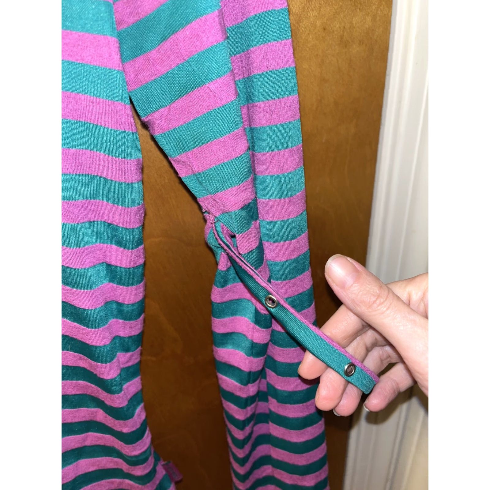 Tripp NYC TRIPP NYC Y2K Blouse Women XS Multicolor Striped V-Neck Long Sleeve Puffy Sleeves Casual Festival Size XS / US 0-2 / IT 36-38 - 3 Thumbnail