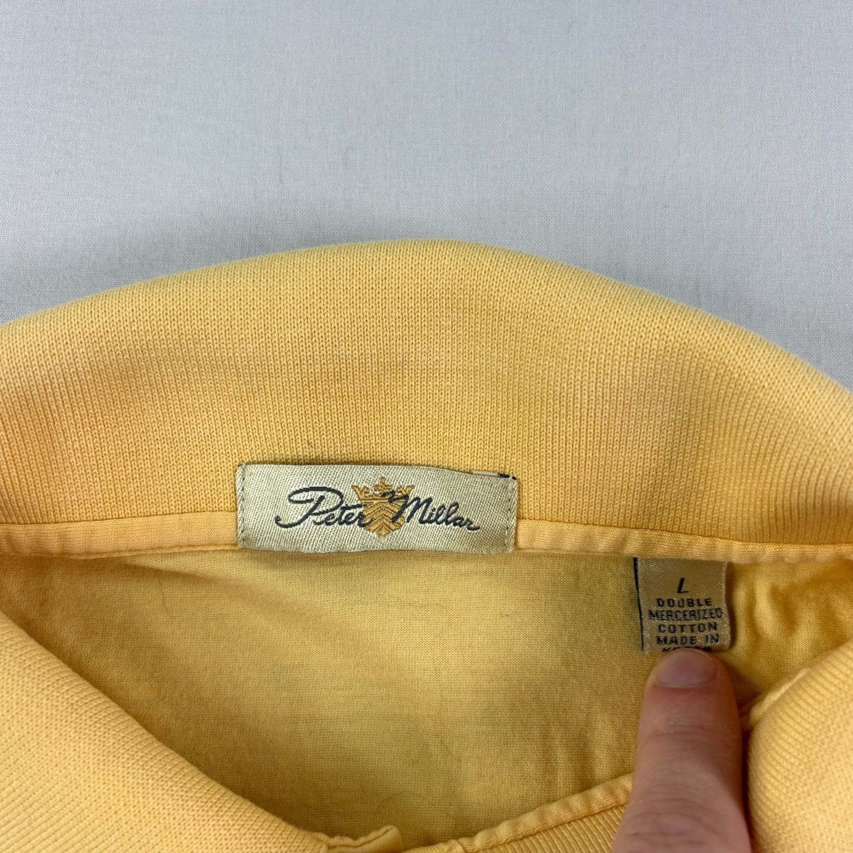 Peter Millar Peter Millar Polo Shirt Mens Large Yellow Peachtree Golf Club Cotton Size US L / EU 52-54 / 3 - 5 Thumbnail