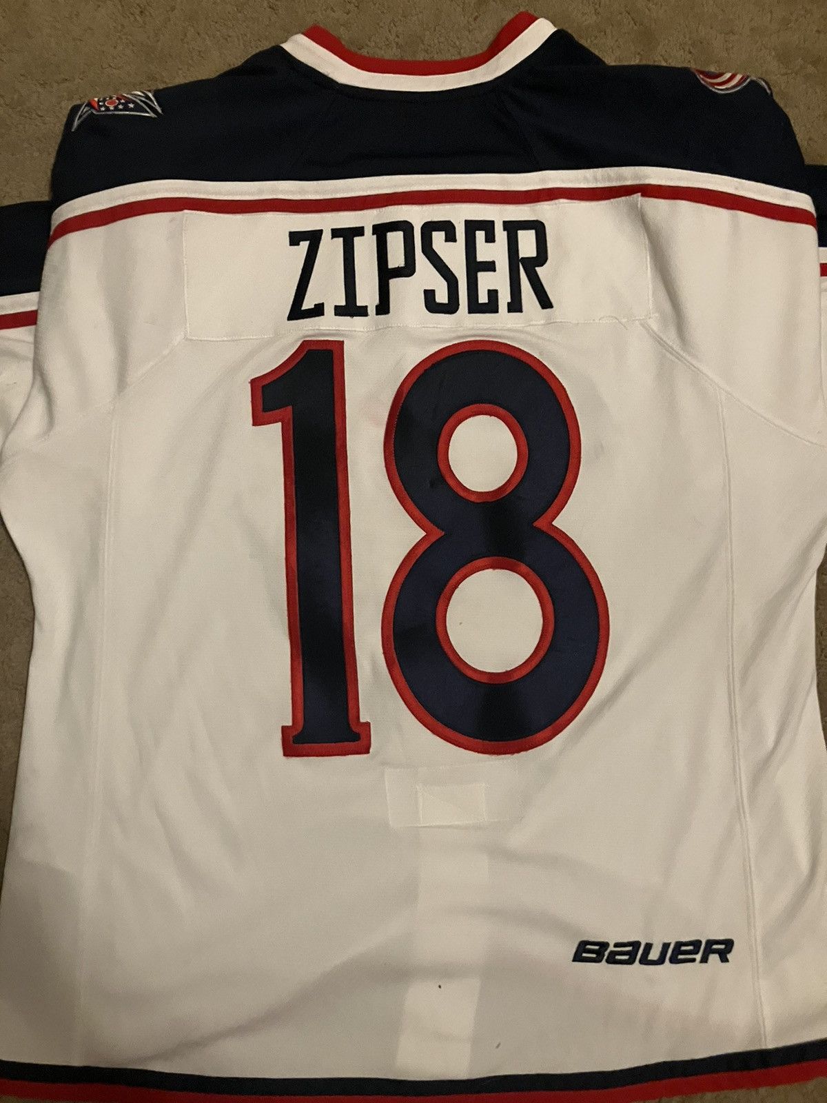 NHL White Bauer Columbus Blue Jackets Hockey Jersey Size US M / EU 48-50 / 2 - 5 Thumbnail