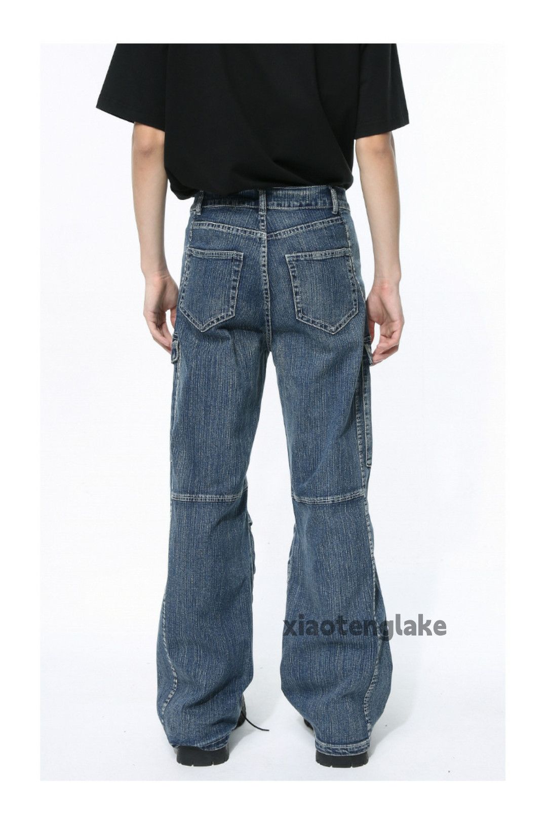 Jean × Vintage washed faded loose baggy skate outdoor cargo jeans Size US 32 / EU 48 - 3 Thumbnail