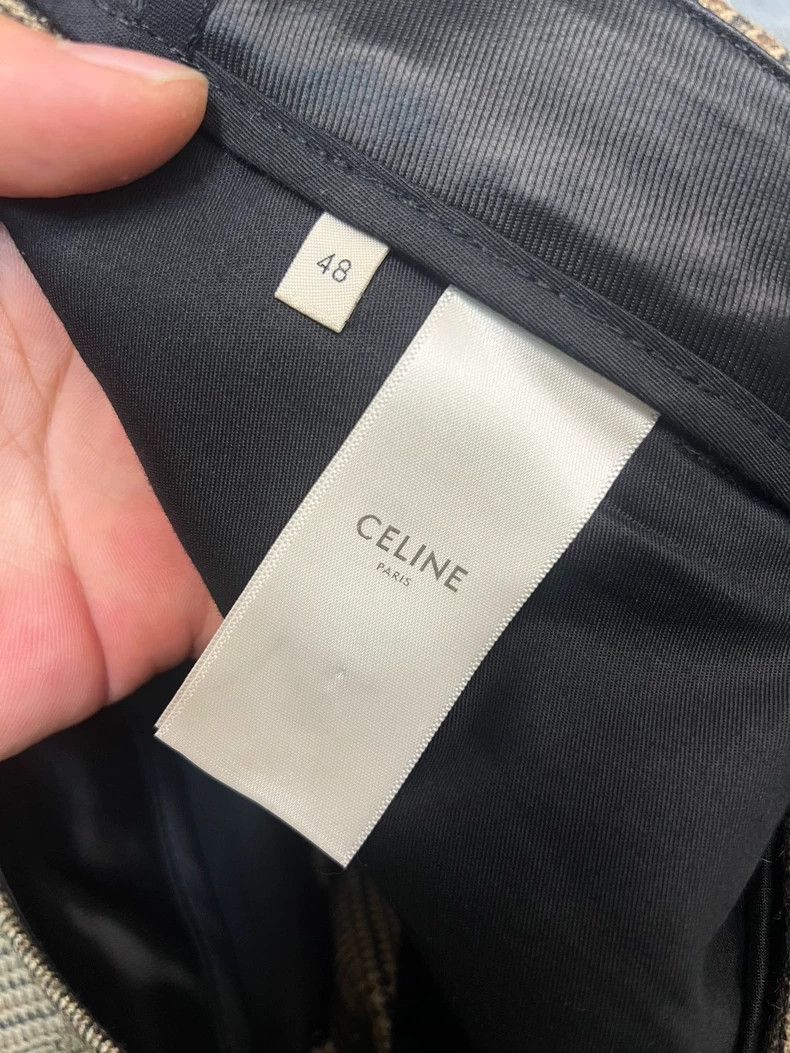 Celine Celine Prince of Wales Plaid Casual Wool Straight Leg Pants Size US 32 / EU 48 - 4 Thumbnail