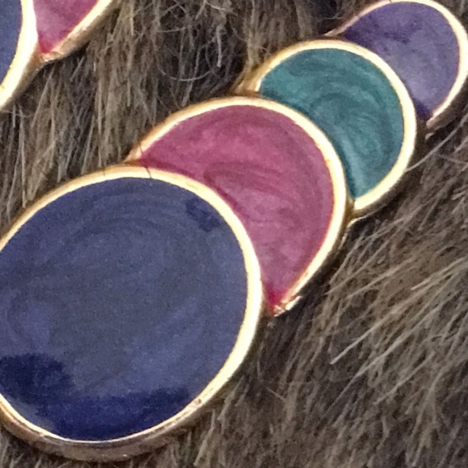 Jewelry Gold tone metallic enamel multi color earrings Size ONE SIZE - 4 Thumbnail