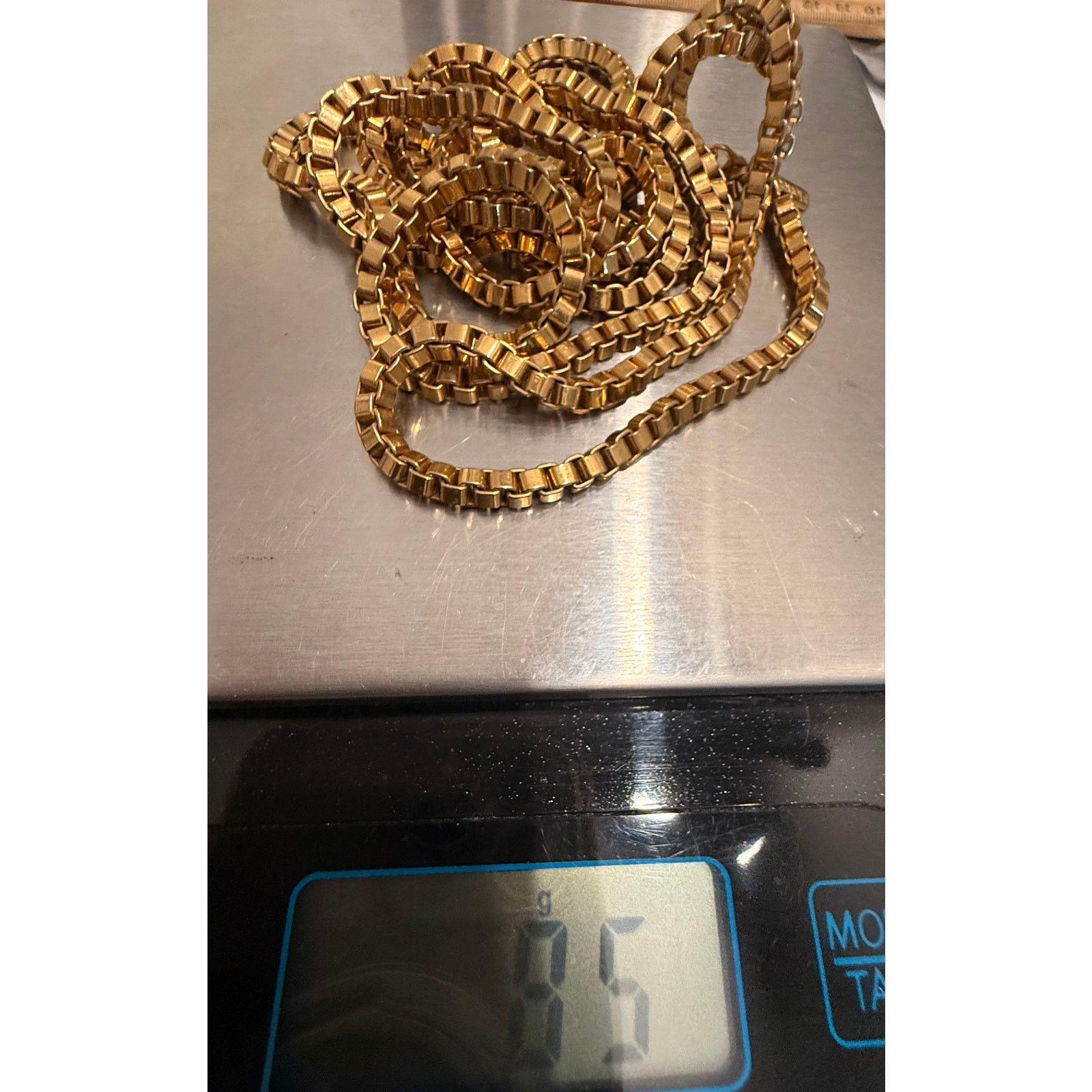 Monet Vintage Monet Chunky Box Runway Chain 53” Gold Tone Size ONE SIZE - 7 Thumbnail